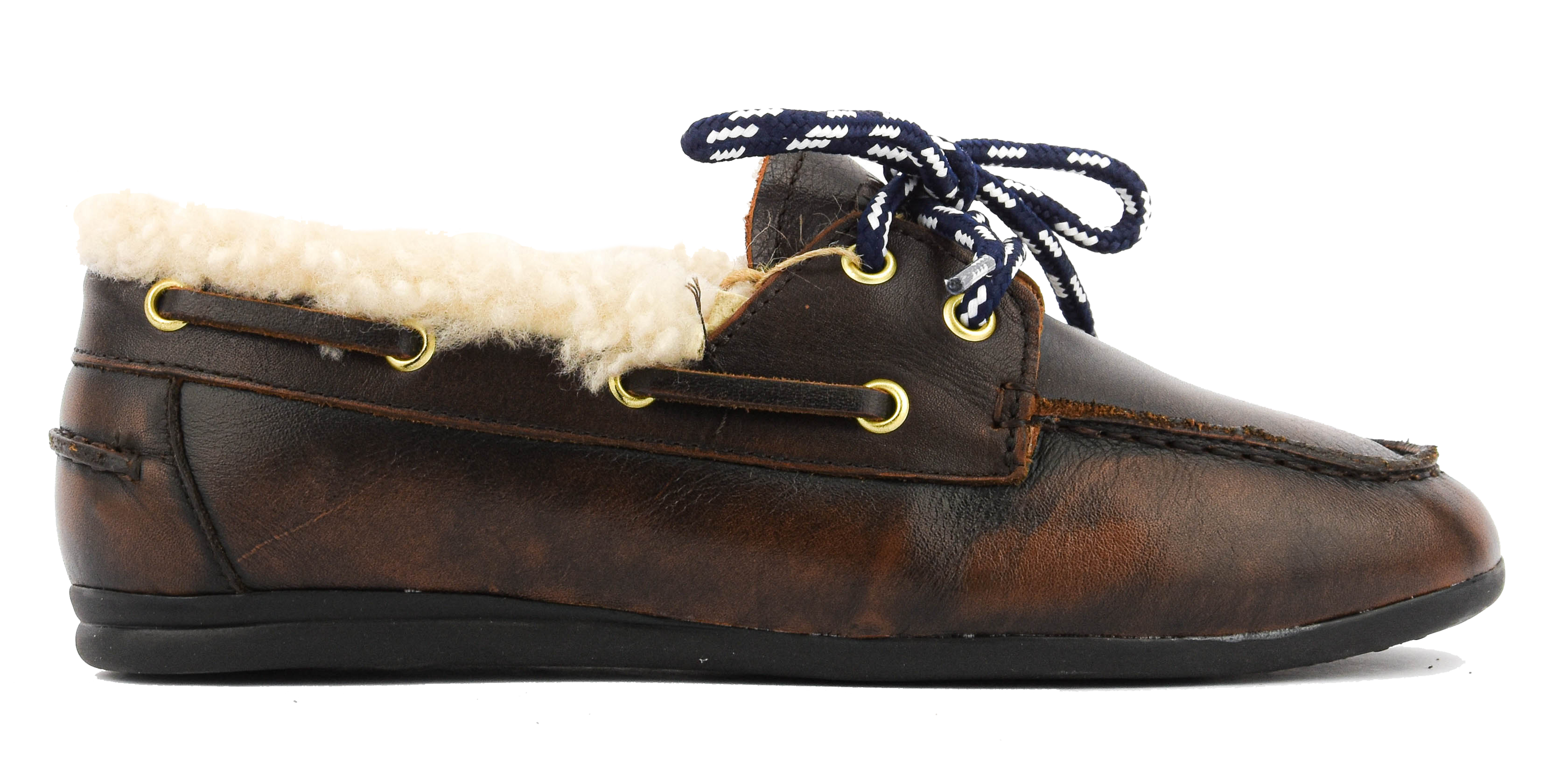 TORAL NAHUA BRUSHED LEATHER BROWN SHEARLING