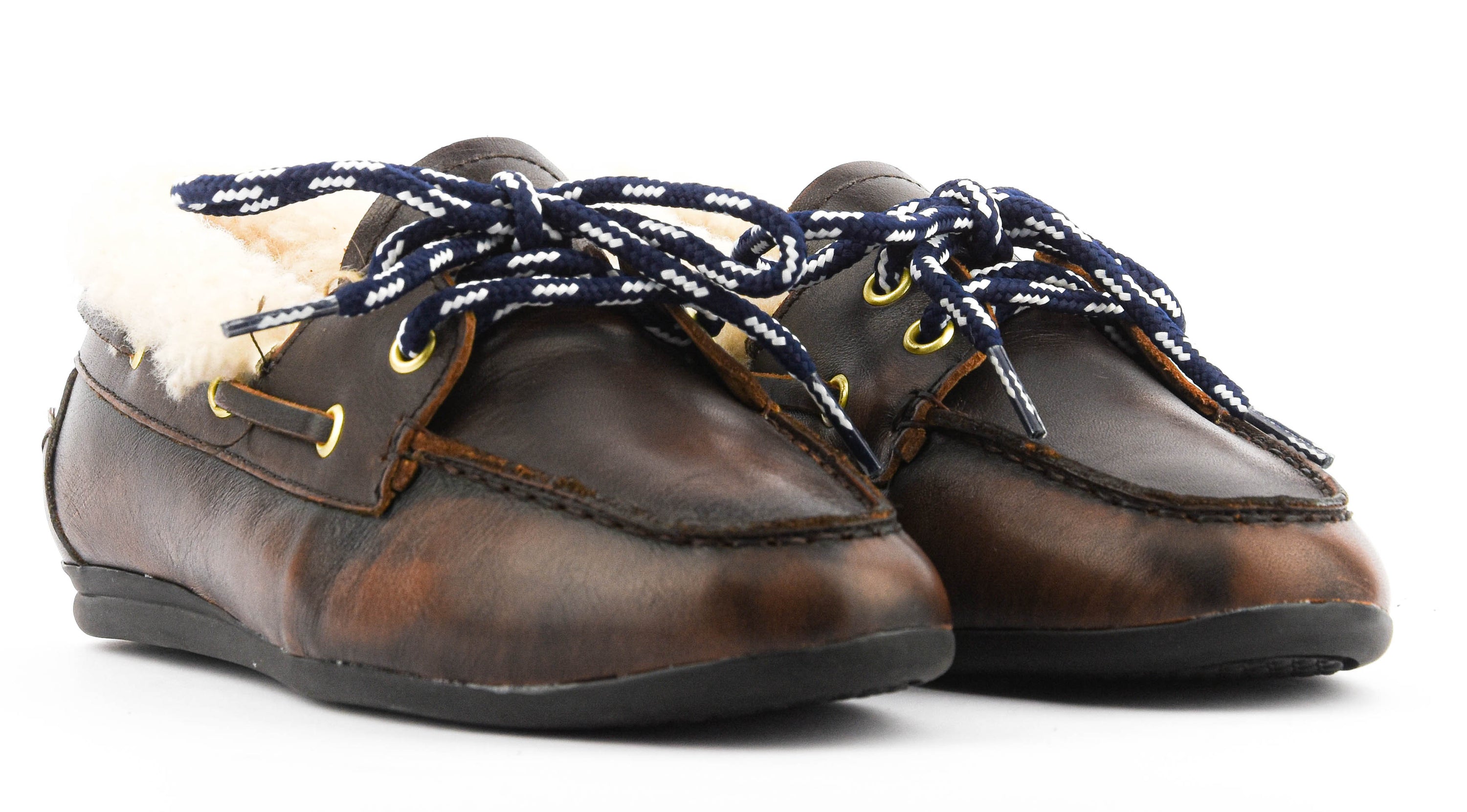 TORAL NAHUA BRUSHED LEATHER BROWN SHEARLING