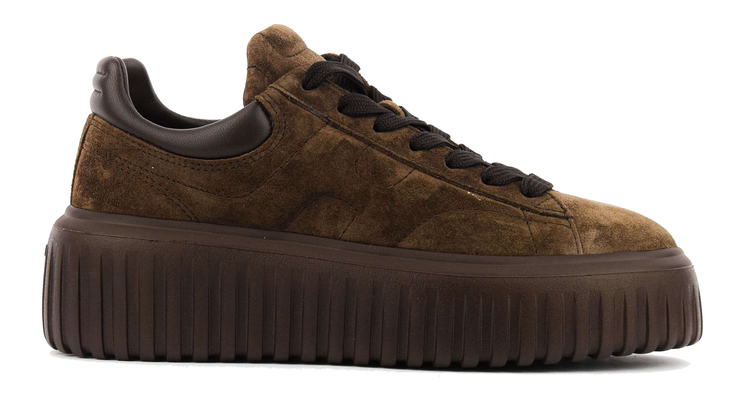 HOGAN H-STRIPES BROWN suede