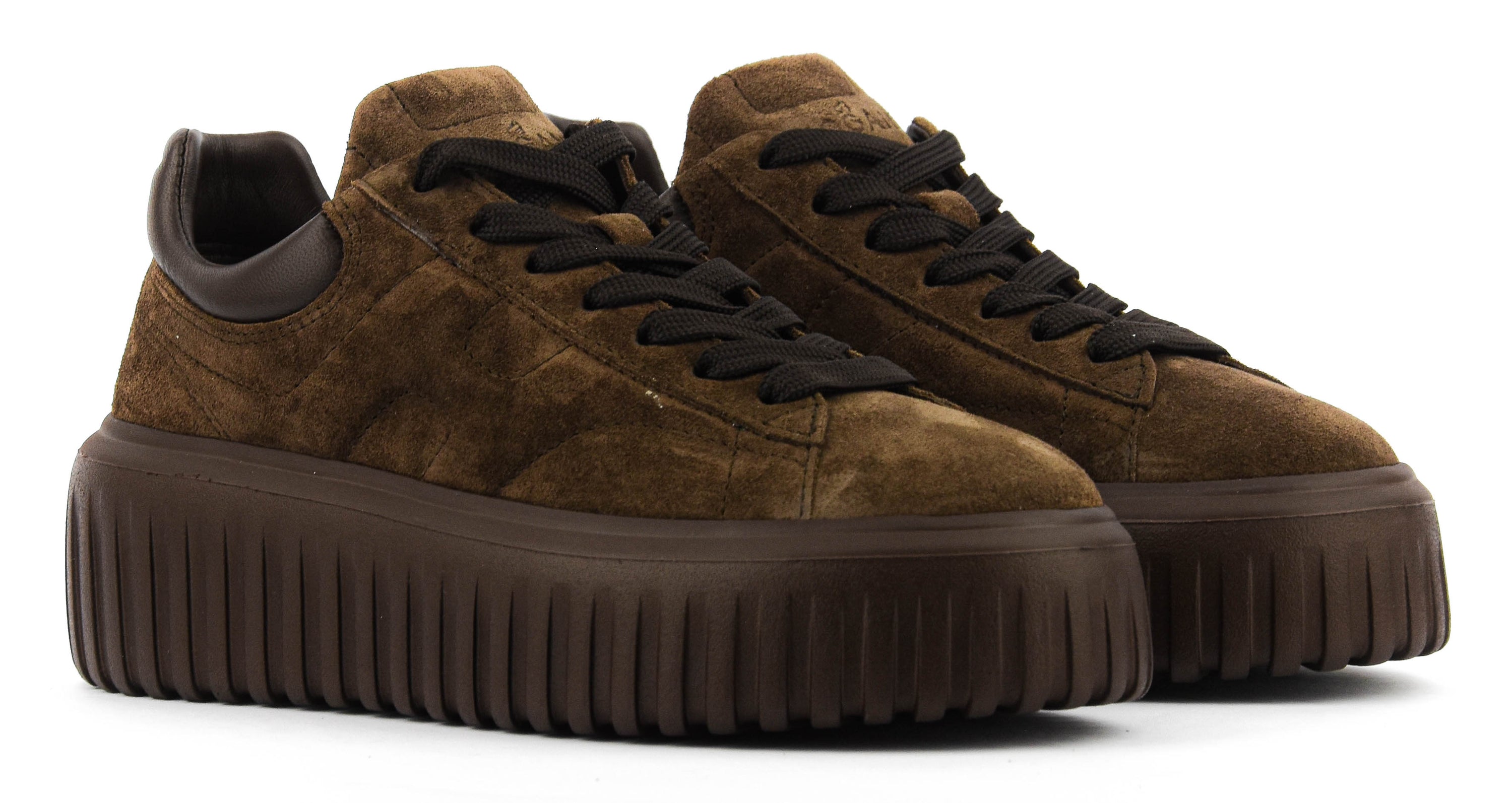 HOGAN H-STRIPES BROWN SUEDE