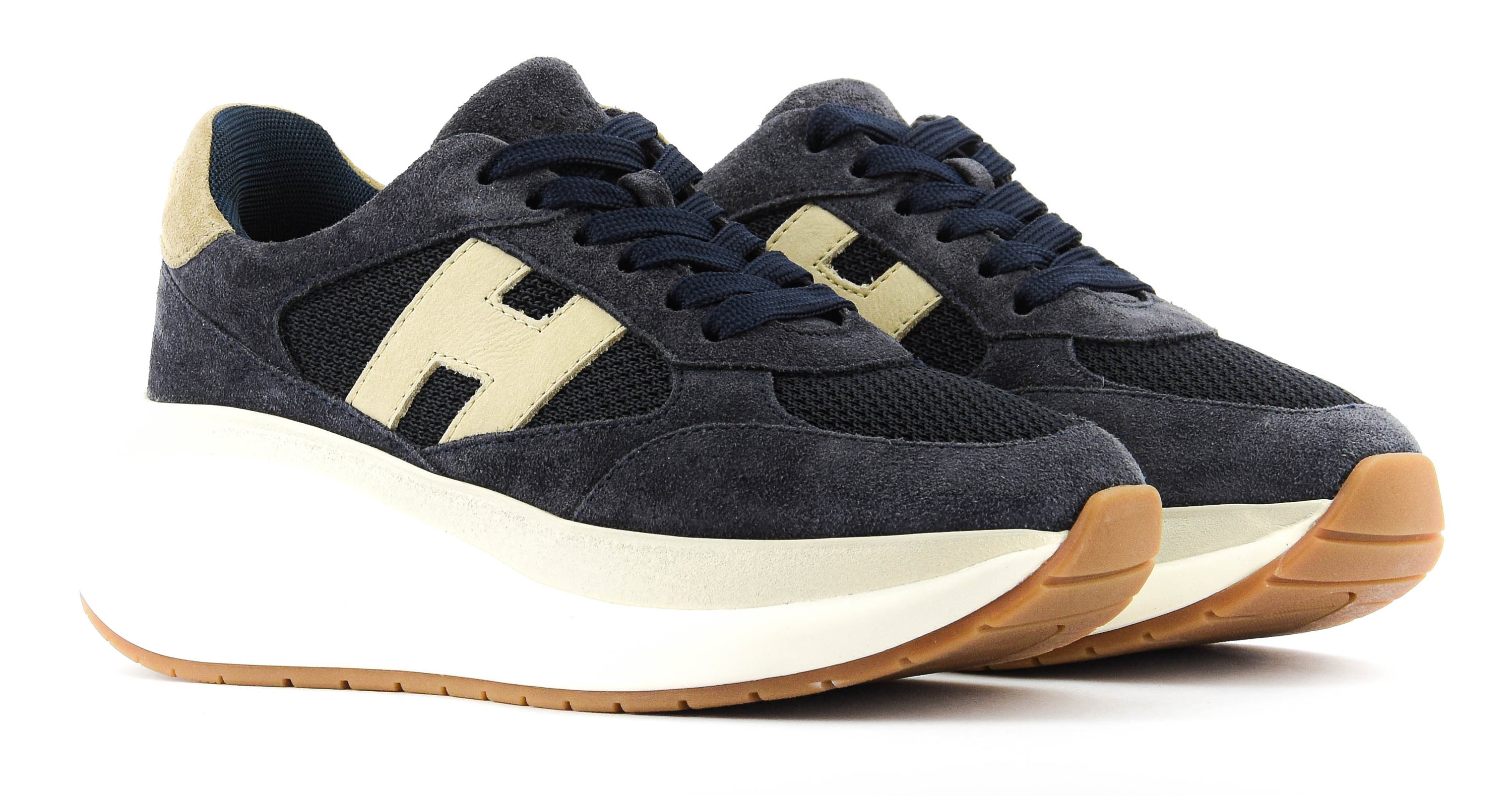 HOGAN MAXI ACTIVE DARK BLUE SUEDE