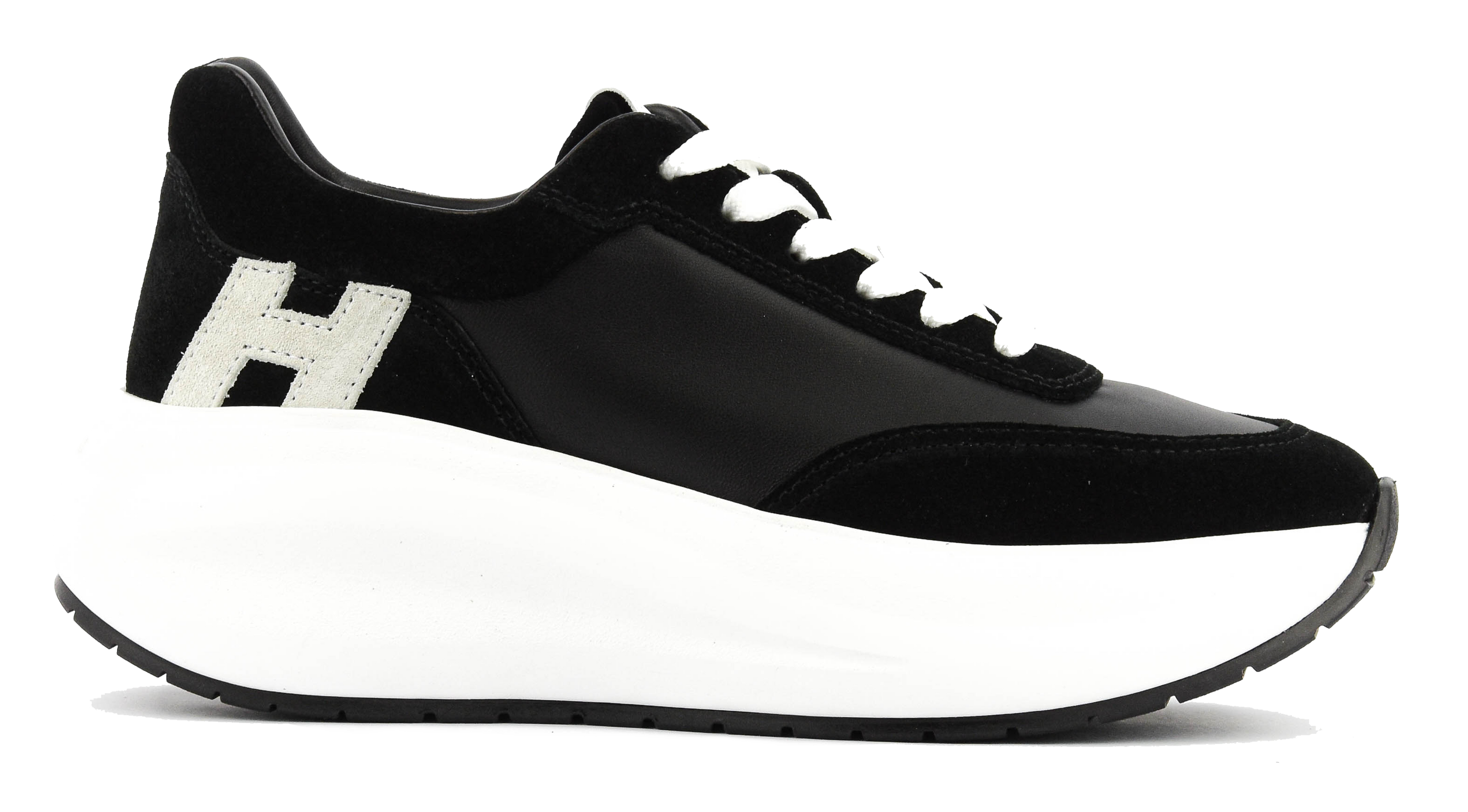 HOGAN MAXI ACTIVE BLACK suede