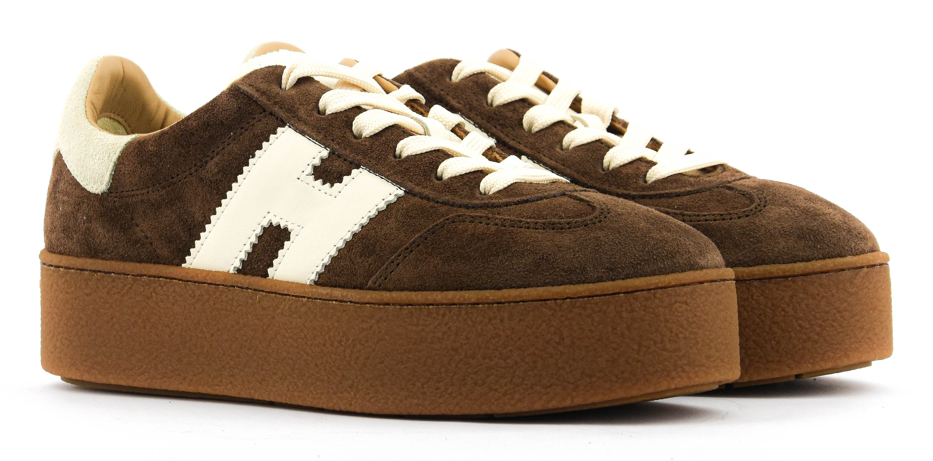 HOGAN  COOL PLATFORM SNEAKER BROWN SUEDE