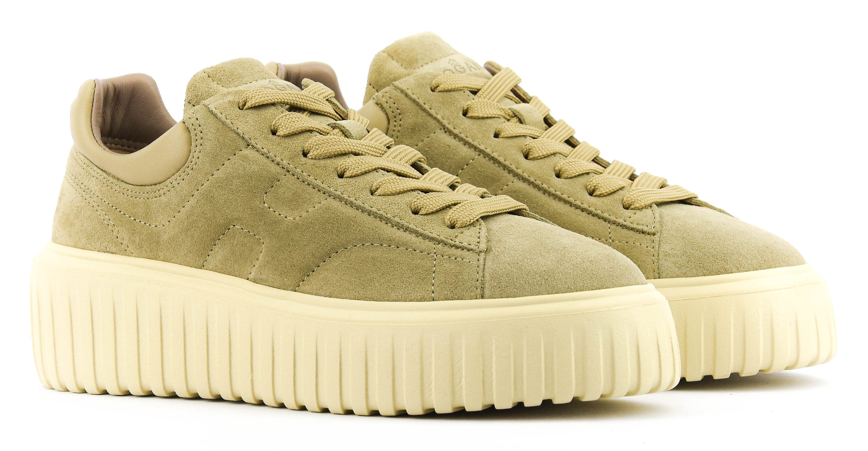 HOGAN H-STRIPES TAUPE SUEDE