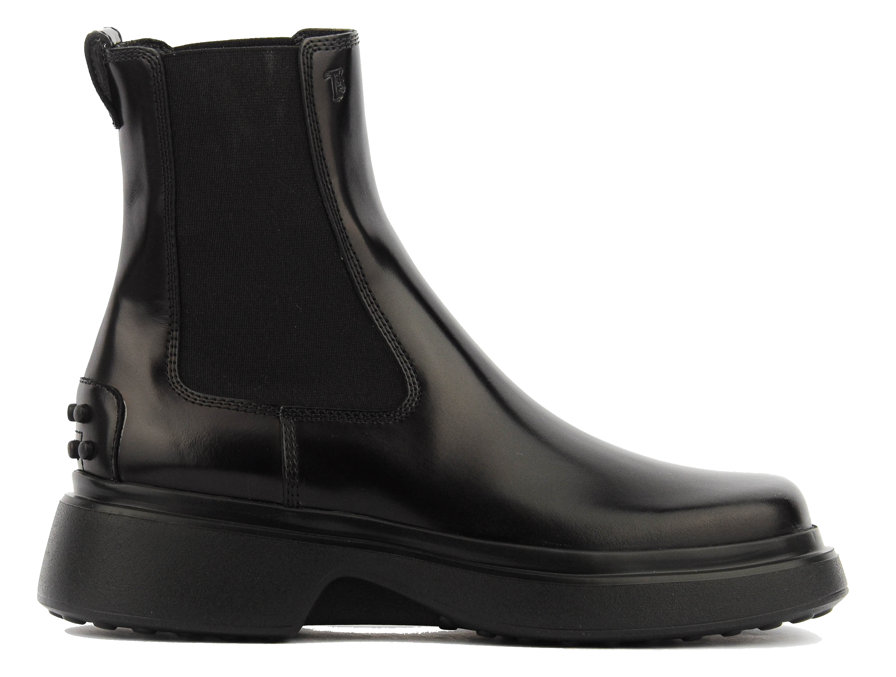 TODS CHELASEABOOT BLACK HIGH SHINE