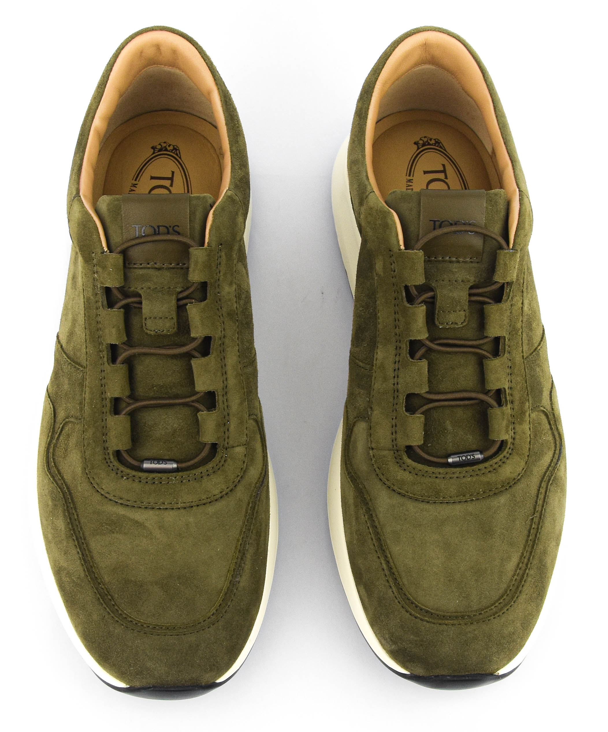 TODS RED DOT SNEAKER GREEN SUEDE
