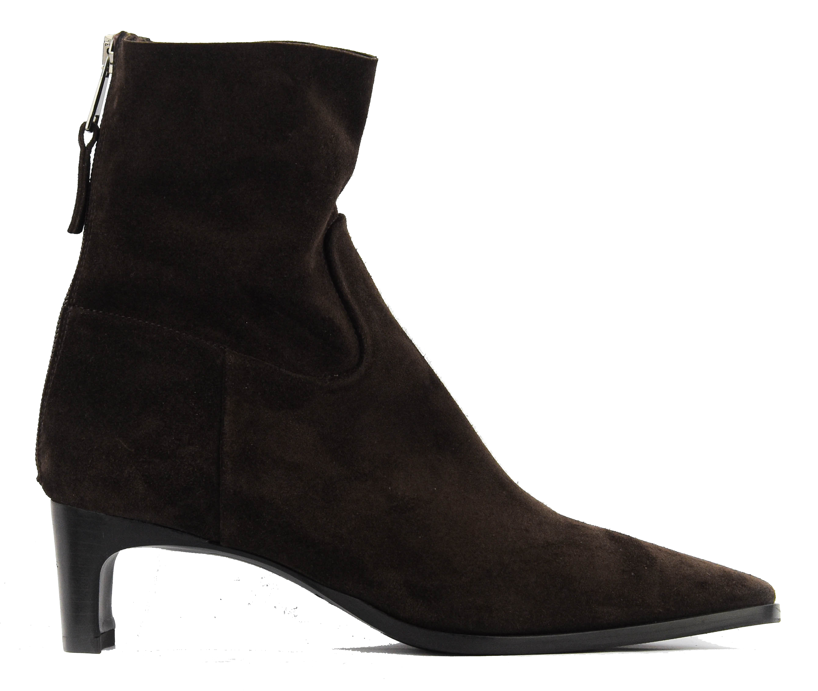 ELENA IACHI SHORT BOOTIE DARK BROWN suede
