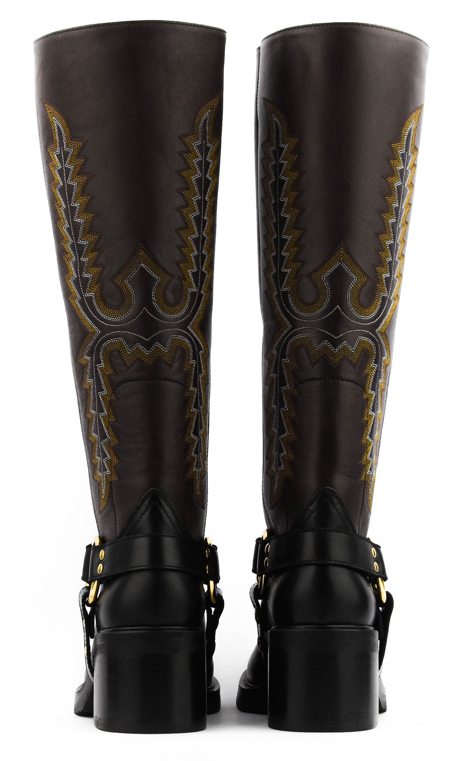 ELENA IACHI ICONIC BOOT BLACK BROWN