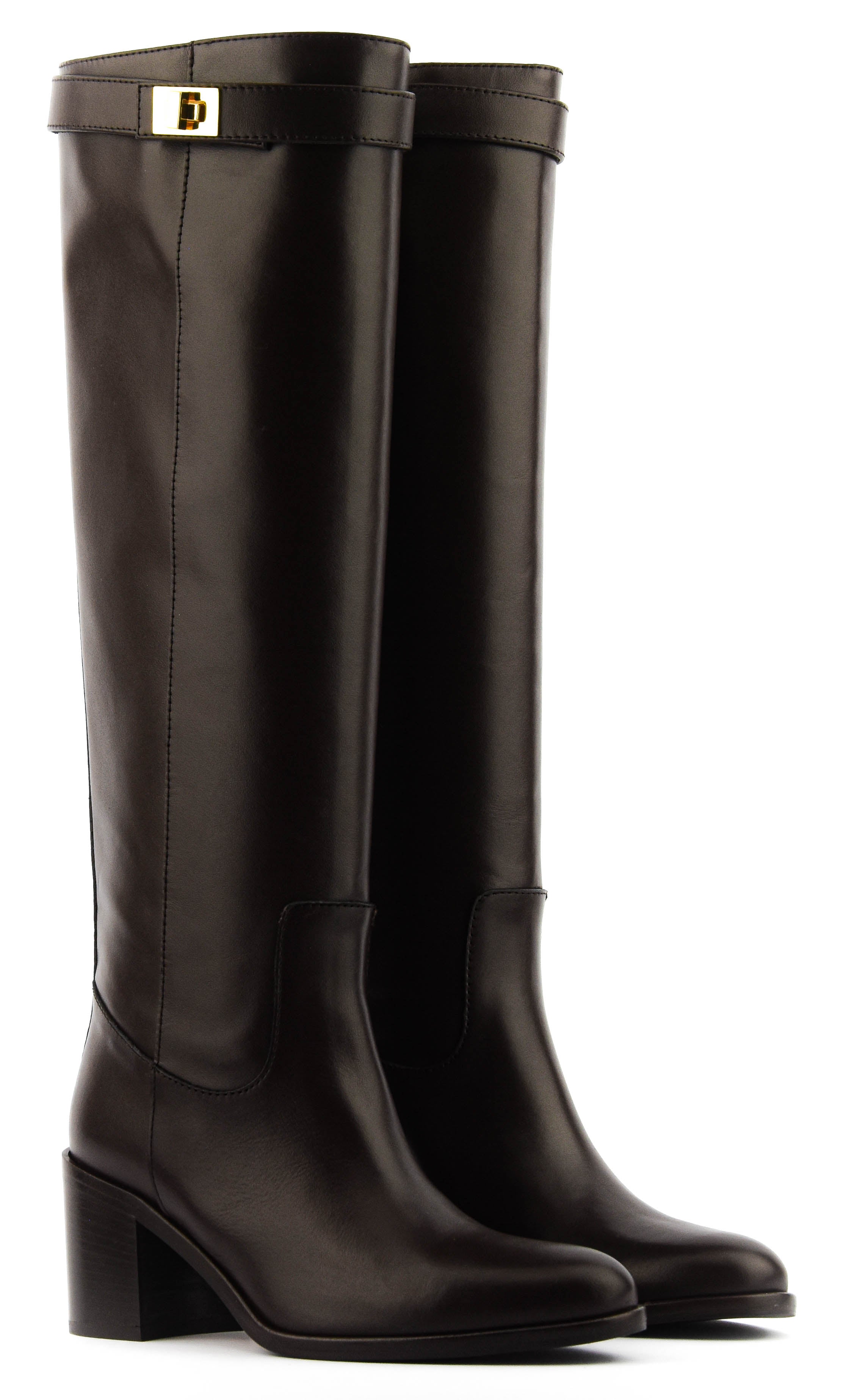 PAUL WARMER LOCK LONG BOOT BROWN/GOLD