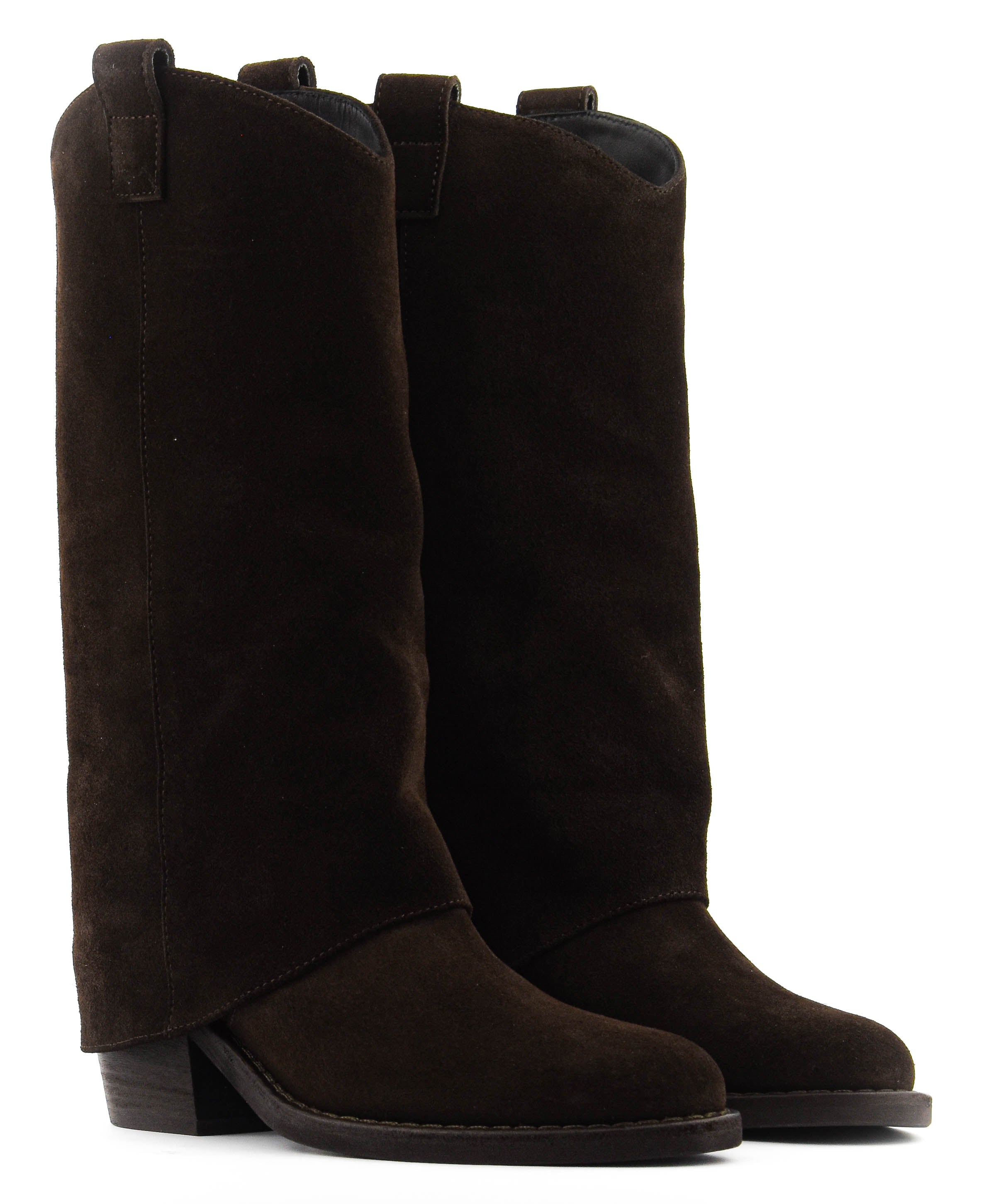 PAUL WARMER HOODED BOOTIE BROWN SUEDE