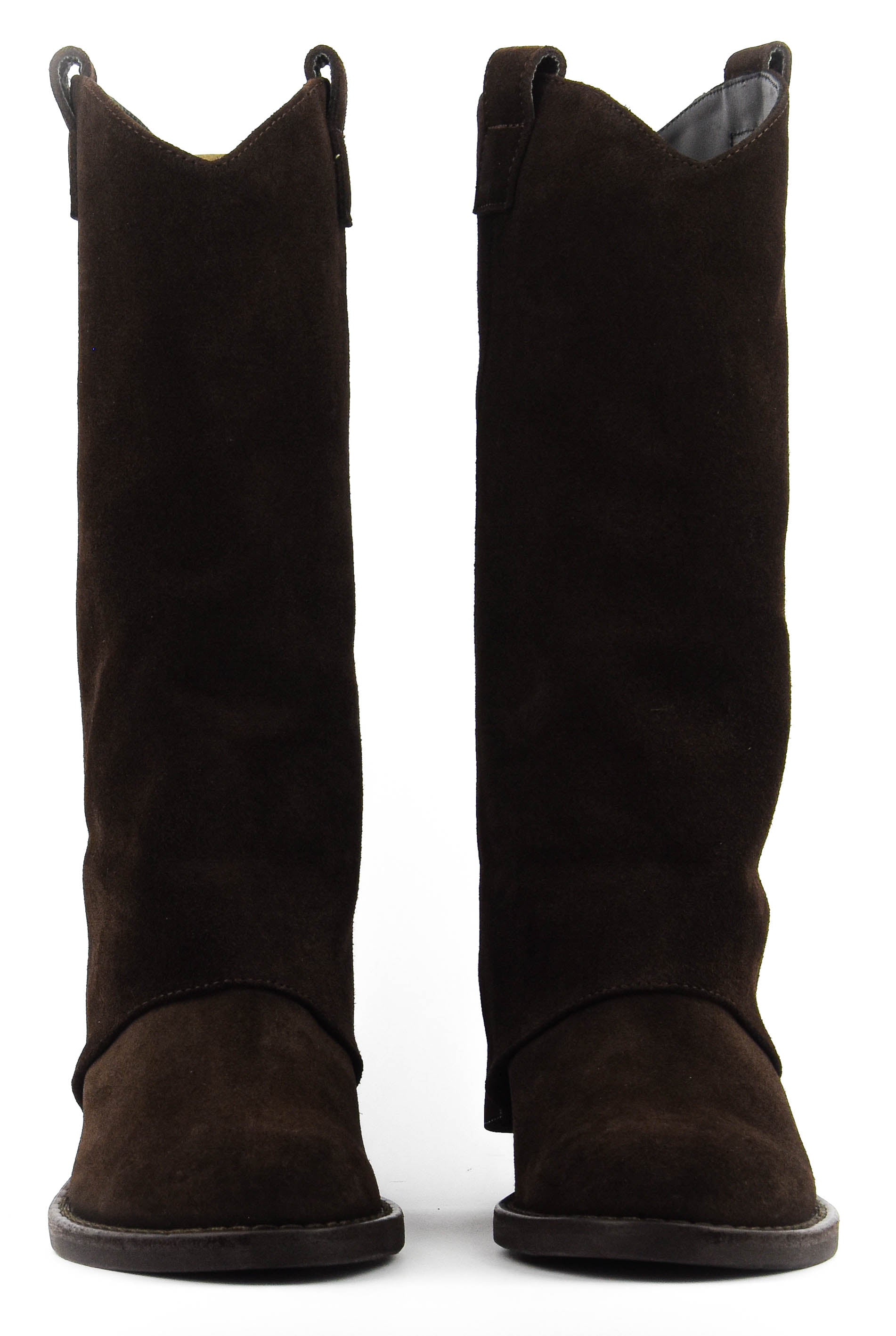 PAUL WARMER HOODED BOOTIE BROWN SUEDE