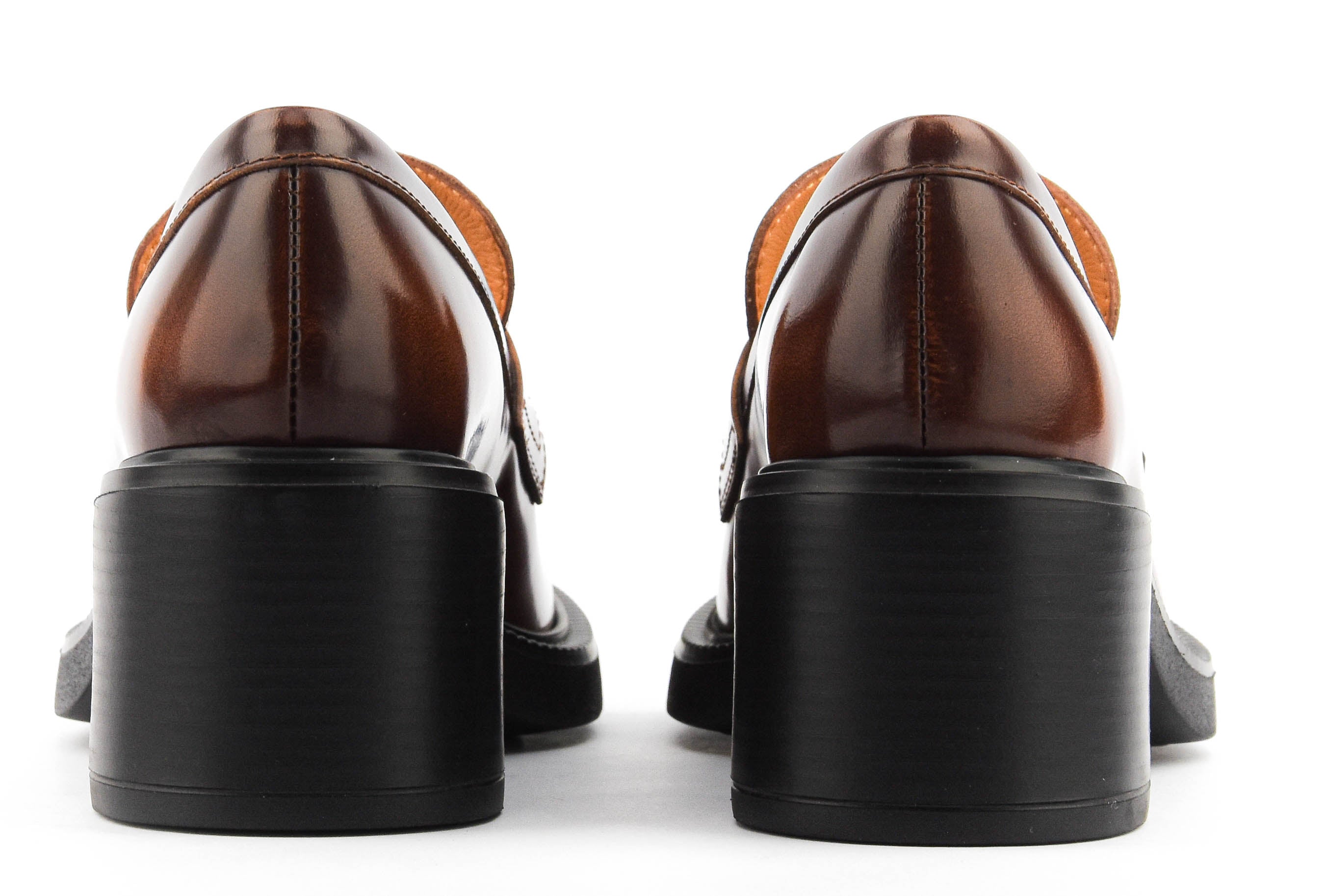 TODS LOAFER BROWN HIGH SHINE