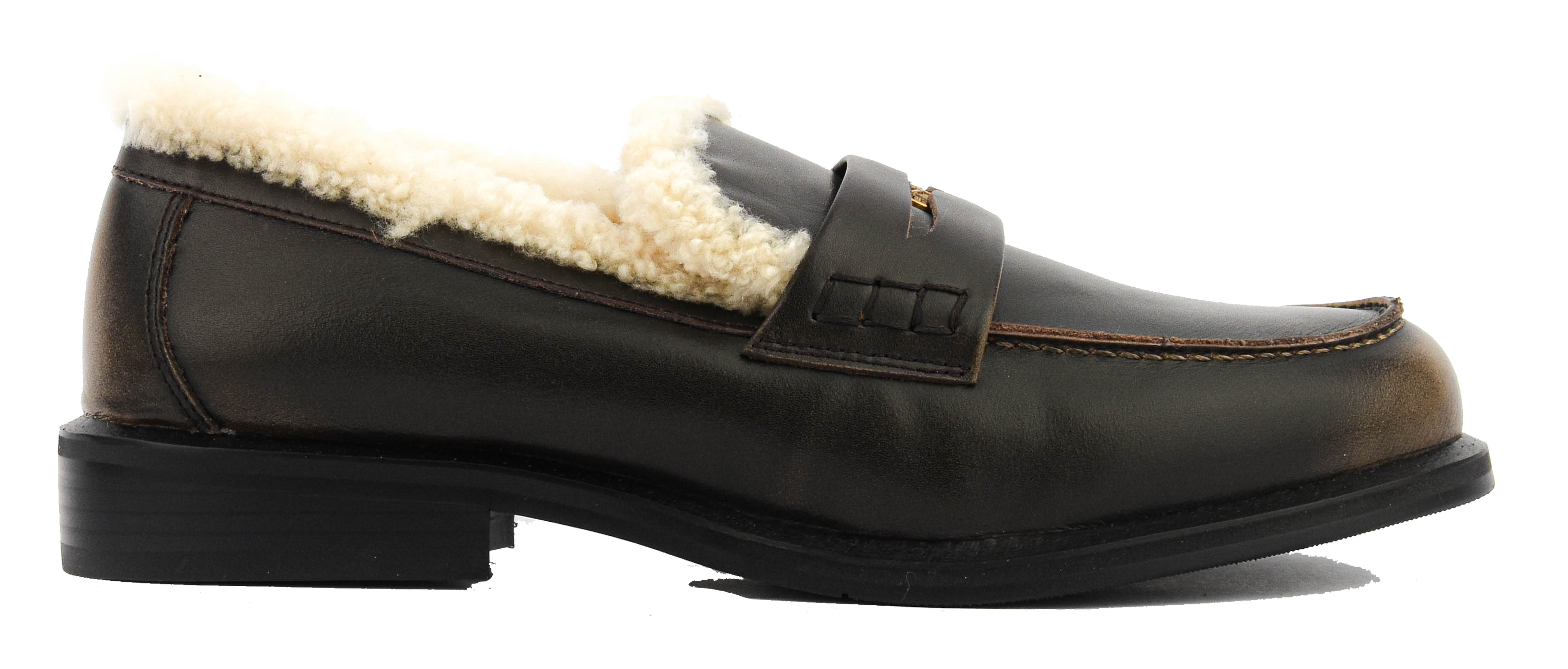 TORAL NOA LOAFER SHEARLING DARK BROWN