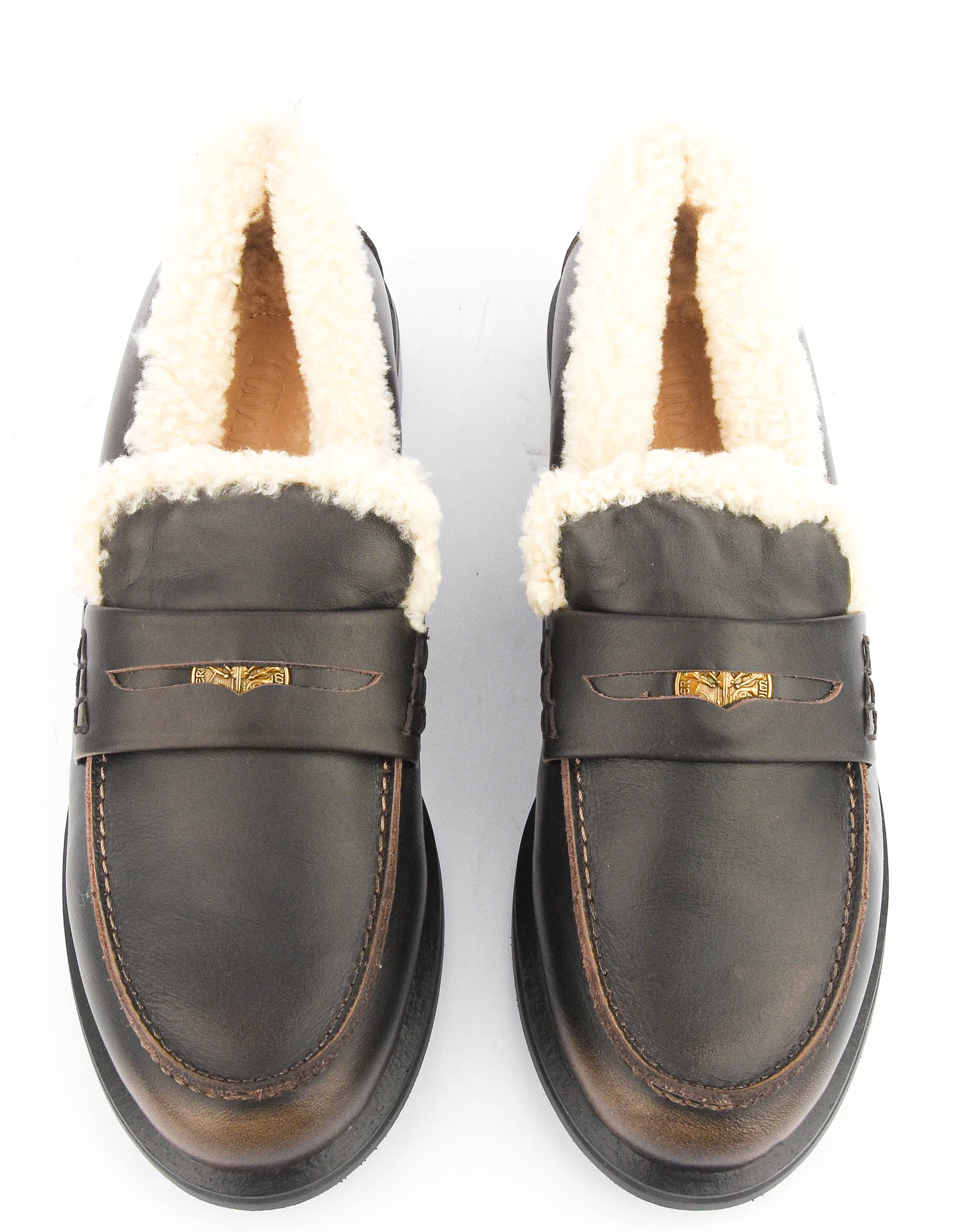 TORAL NOA LOAFER SHEARLING DARK BROWN