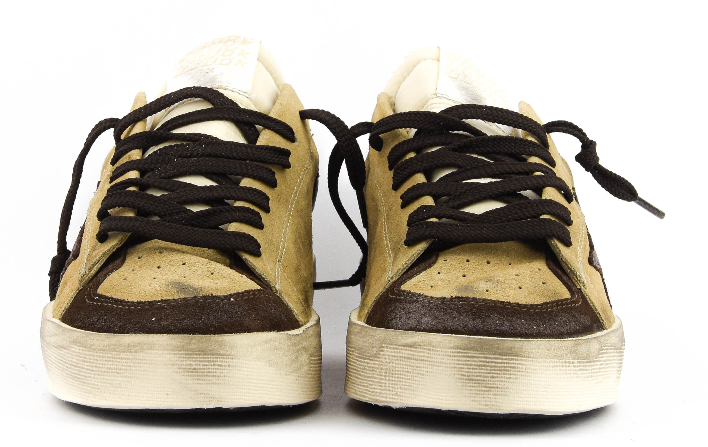 GOLDEN GOOSE STARDAN BEIGE BROWN WHITE
