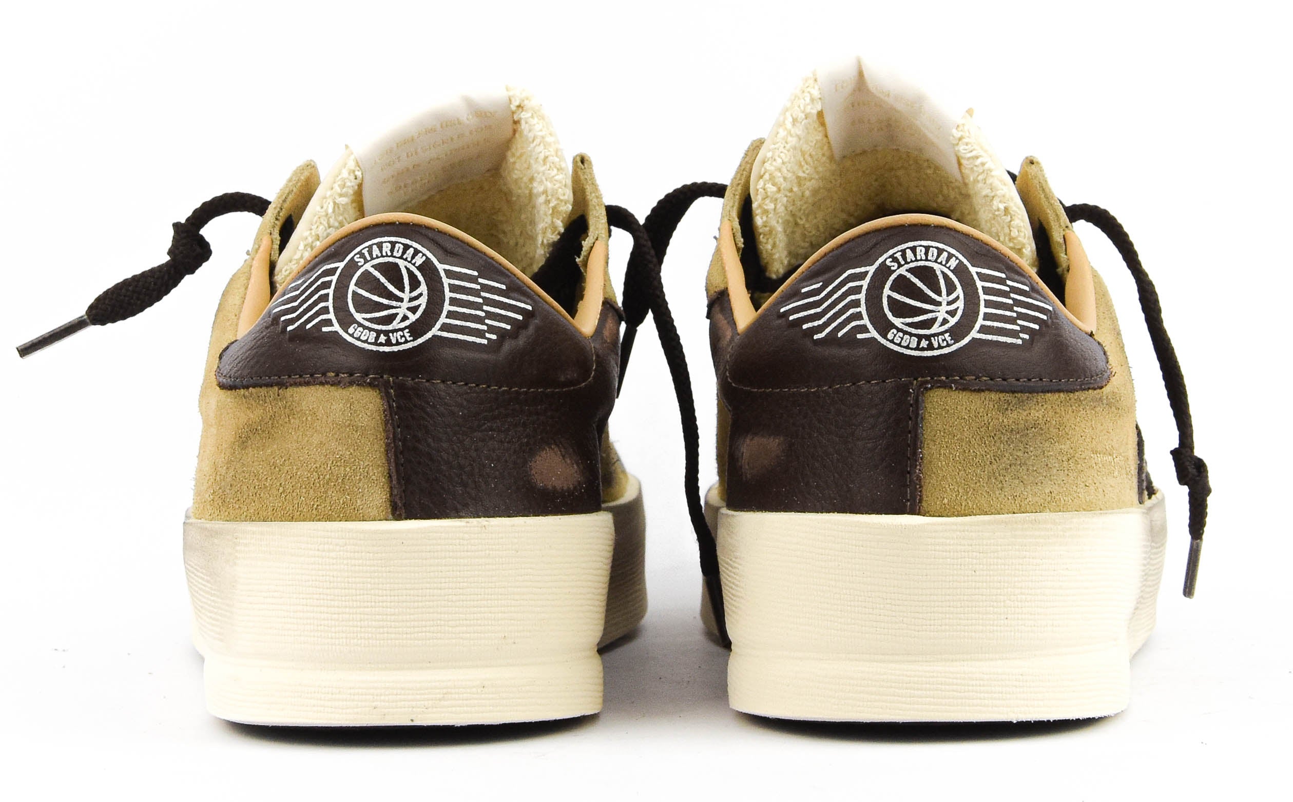GOLDEN GOOSE STARDAN BEIGE BROWN WHITE