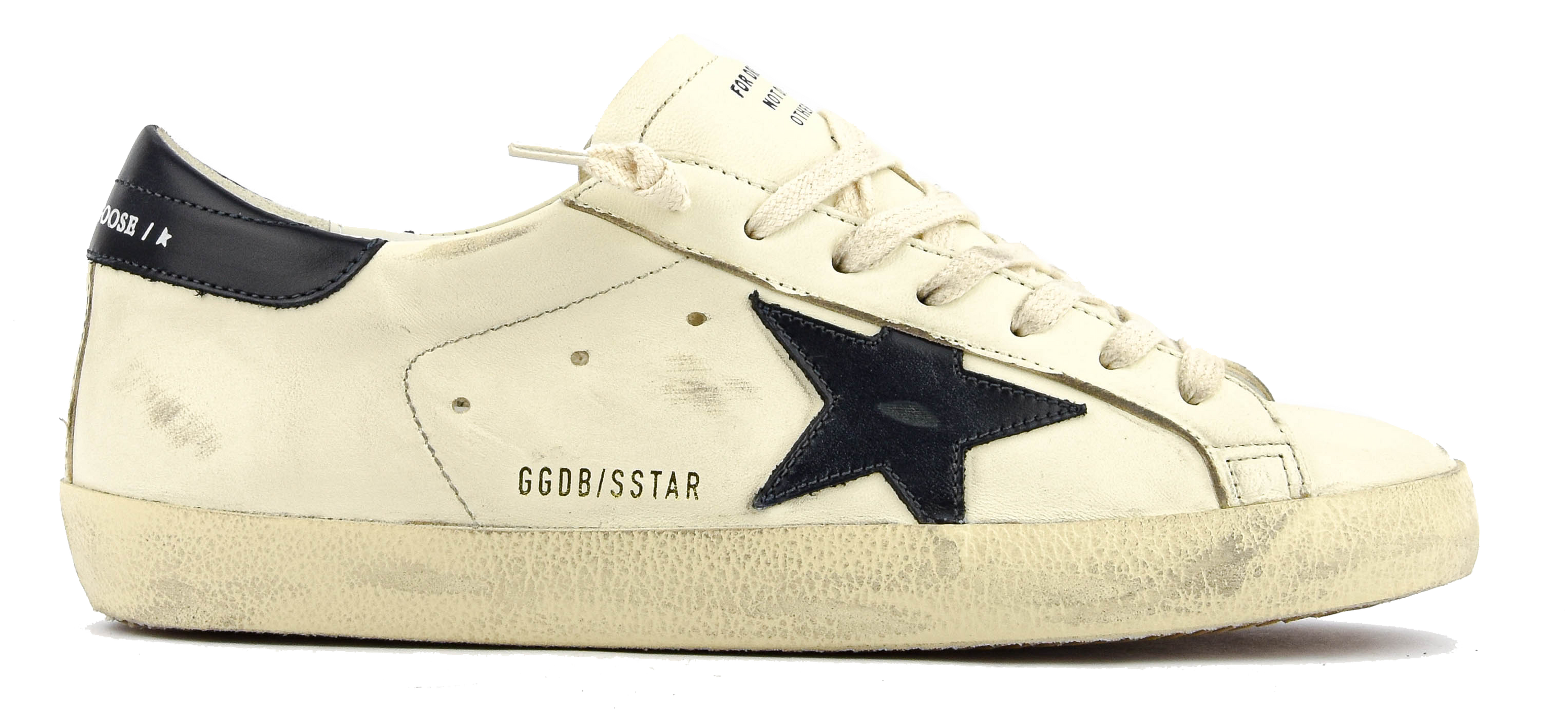 GOLDEN GOOSE SUPERSTAR BEIGE NIGHT BLUE