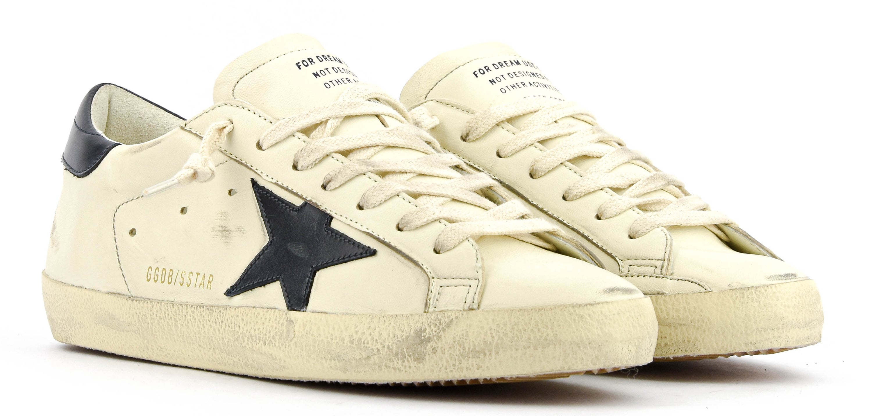 GOLDEN GOOSE SUPERSTAR BEIGE NIGHT BLUE
