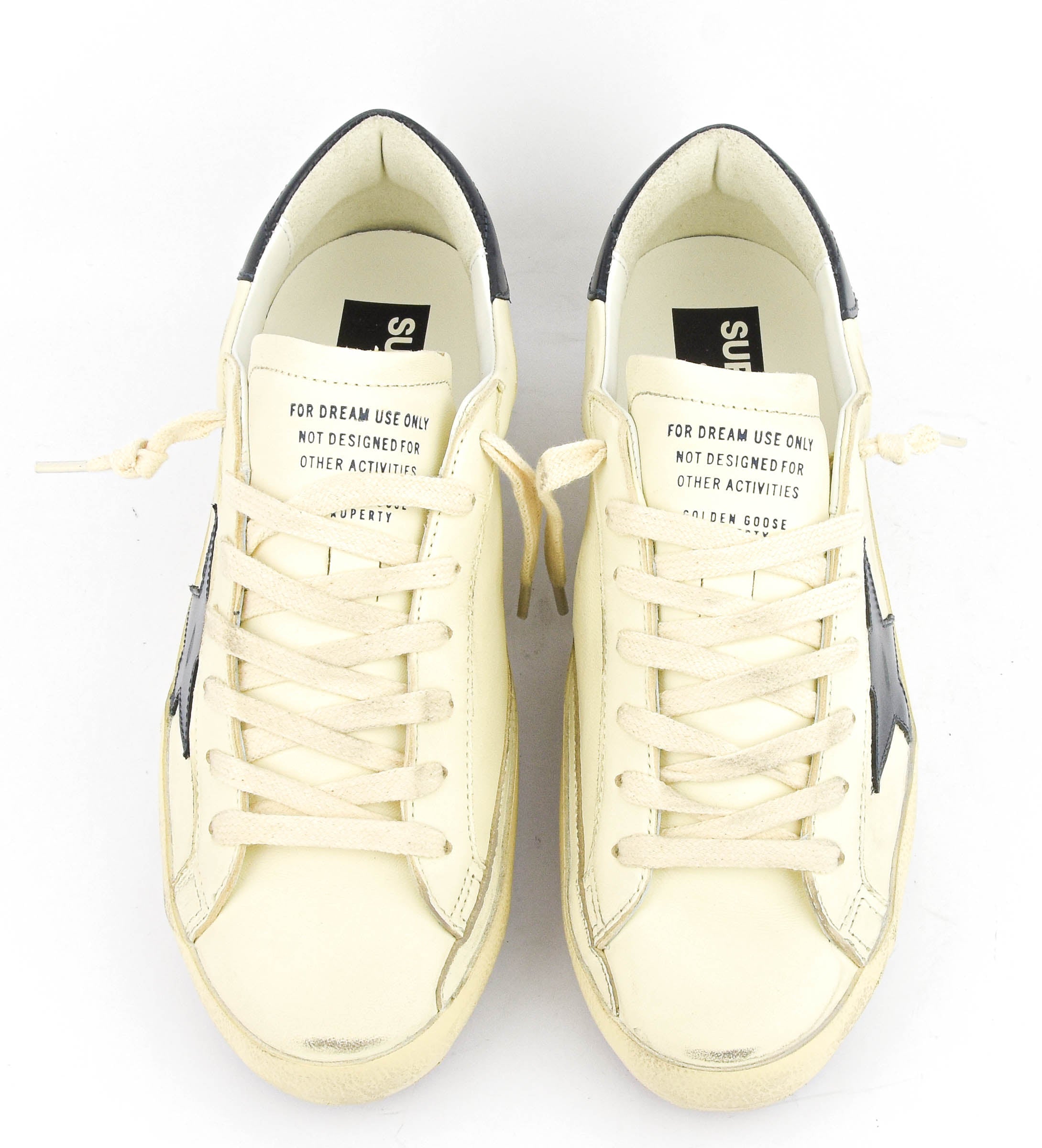 GOLDEN GOOSE SUPERSTAR BEIGE NIGHT BLUE