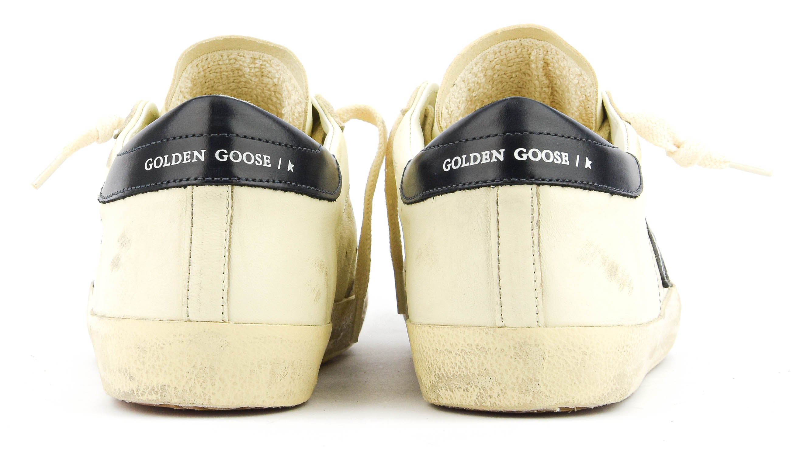 GOLDEN GOOSE SUPERSTAR BEIGE NIGHT BLUE