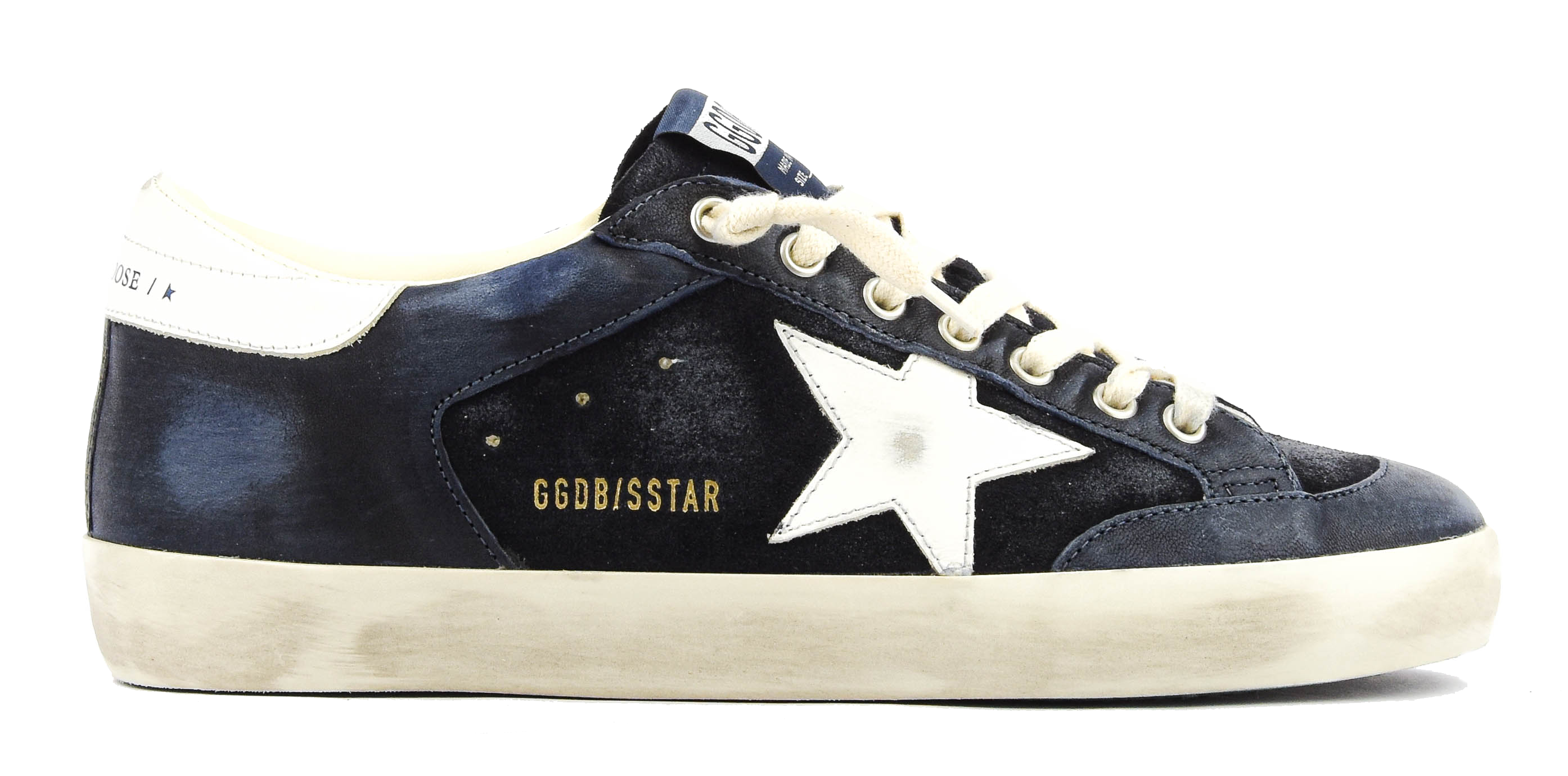 GOLDEN GOOSE SUPERSTAR DARK BLUE WHITE