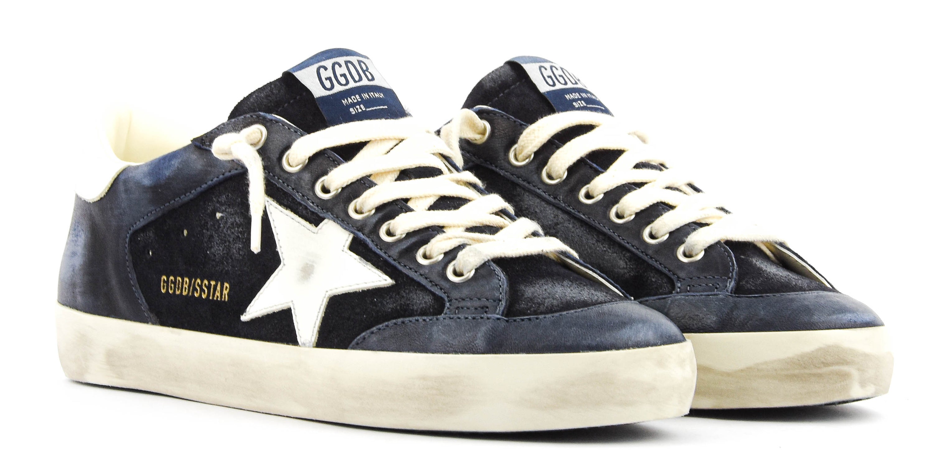 GOLDEN GOOSE SUPERSTAR DARK BLUE WHITE