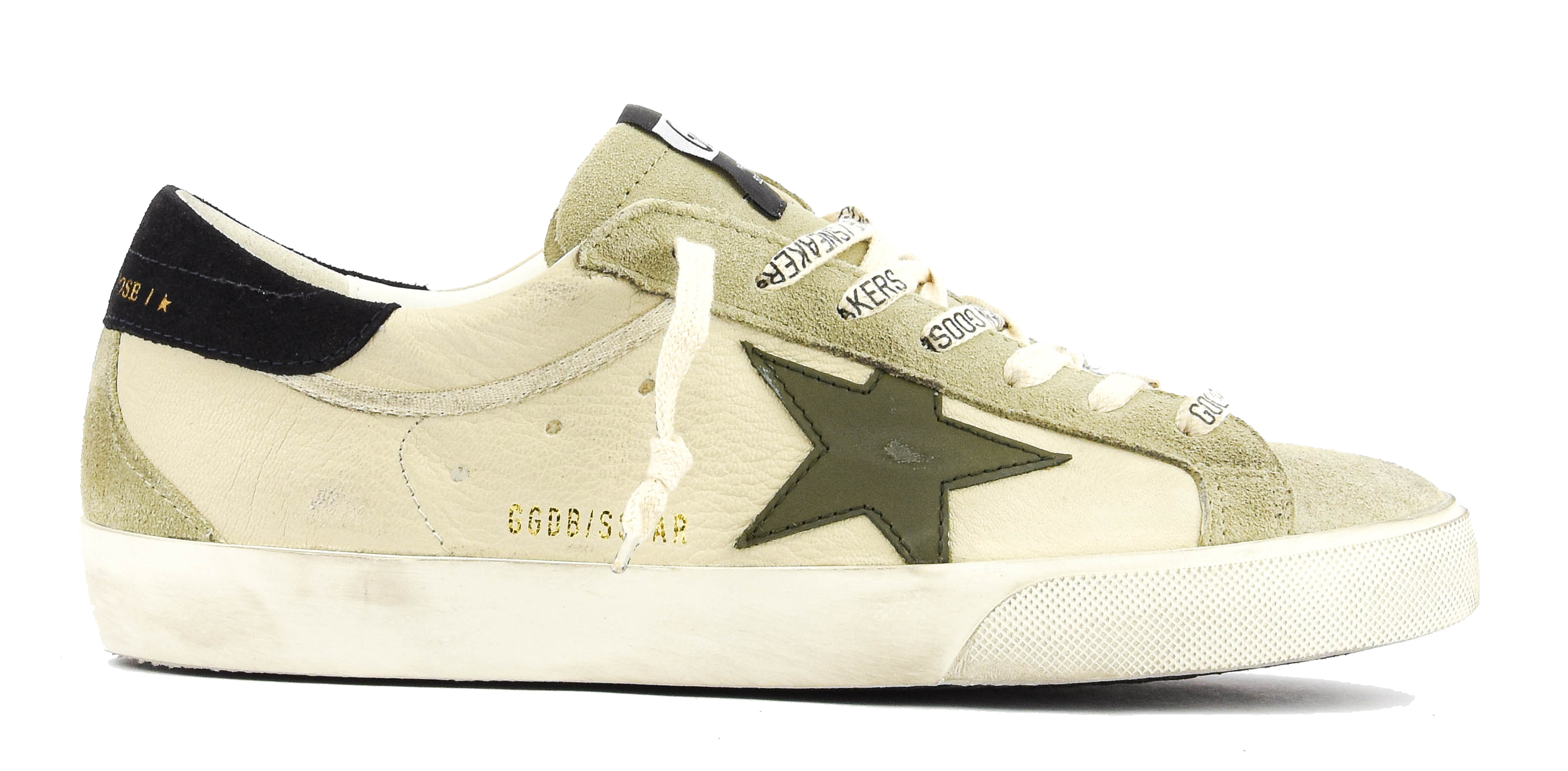 GOLDEN GOOSE SUPERSTAR CREAM OLIVE