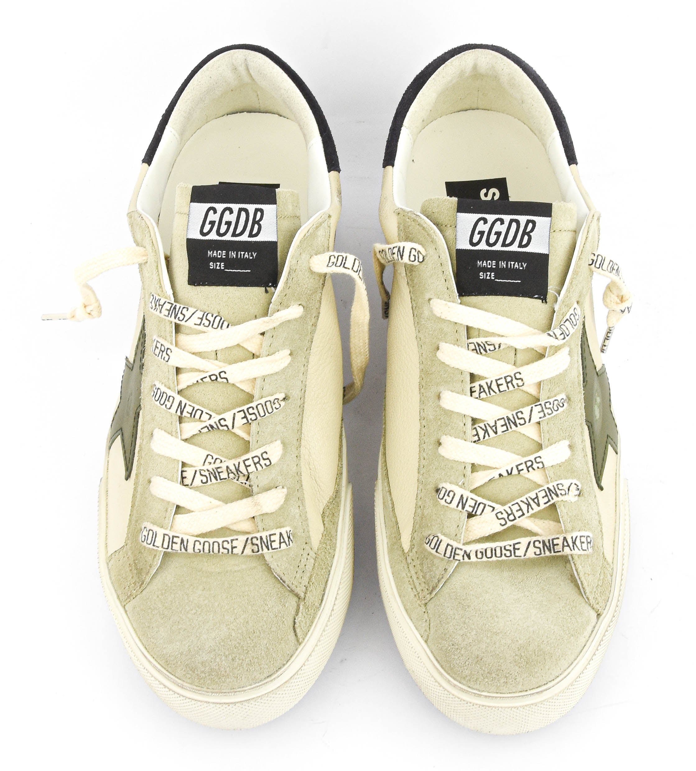 GOLDEN GOOSE SUPERSTAR CREAM OLIVE