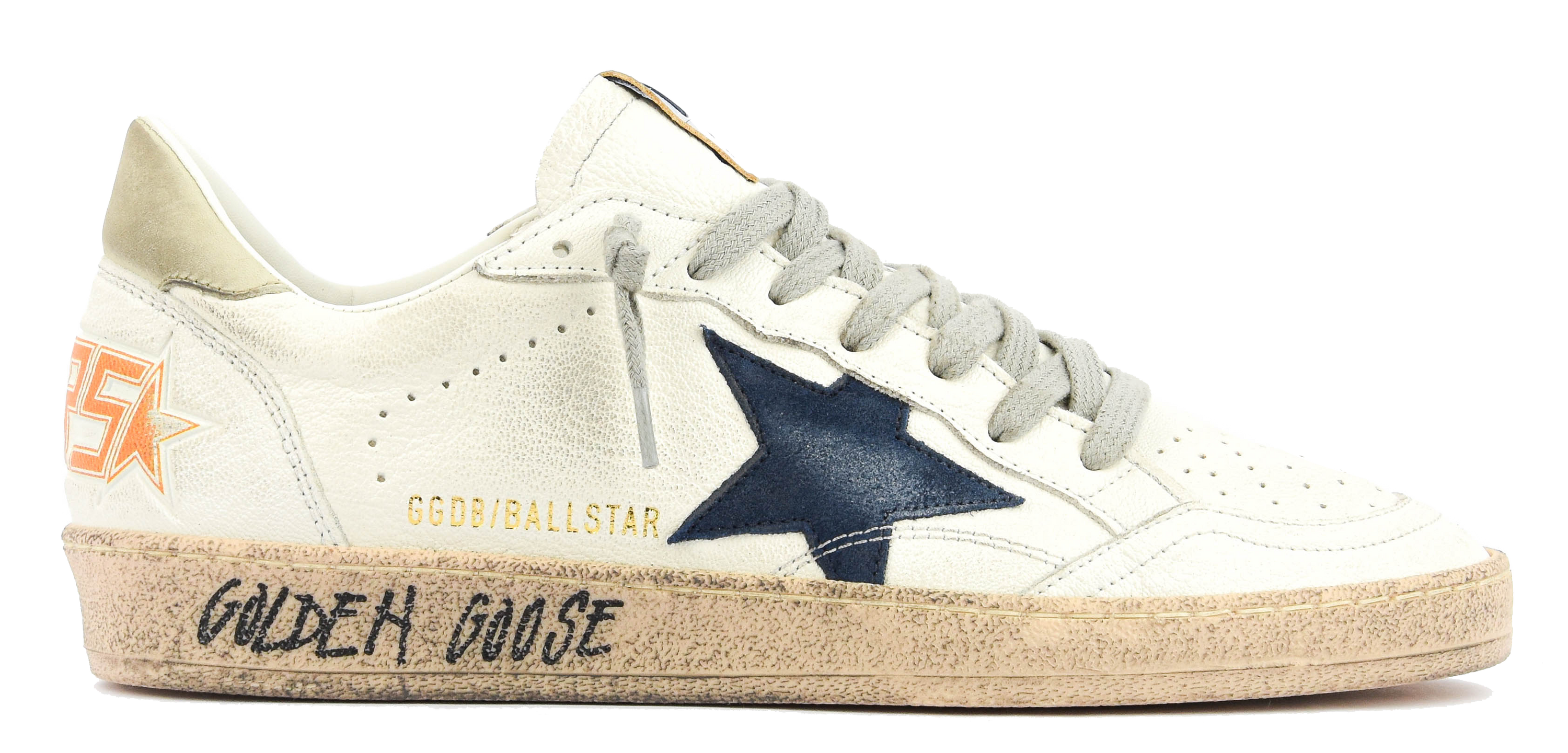 GOLDEN GOOSE BALLSTAR WHITE BLUE