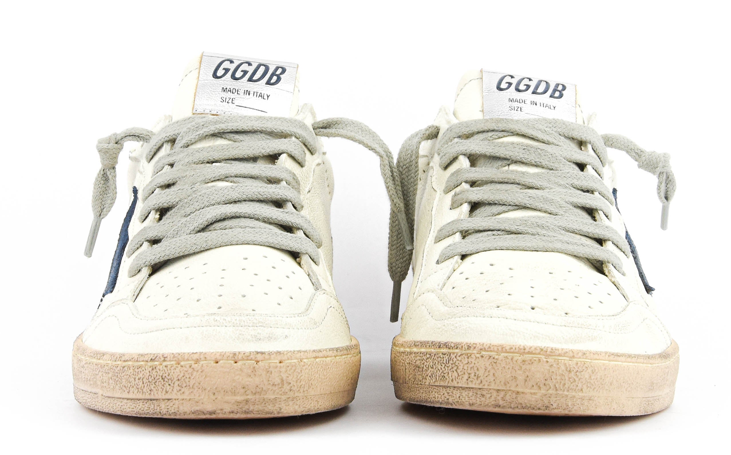 GOLDEN GOOSE BALLSTAR WHITE BLUE
