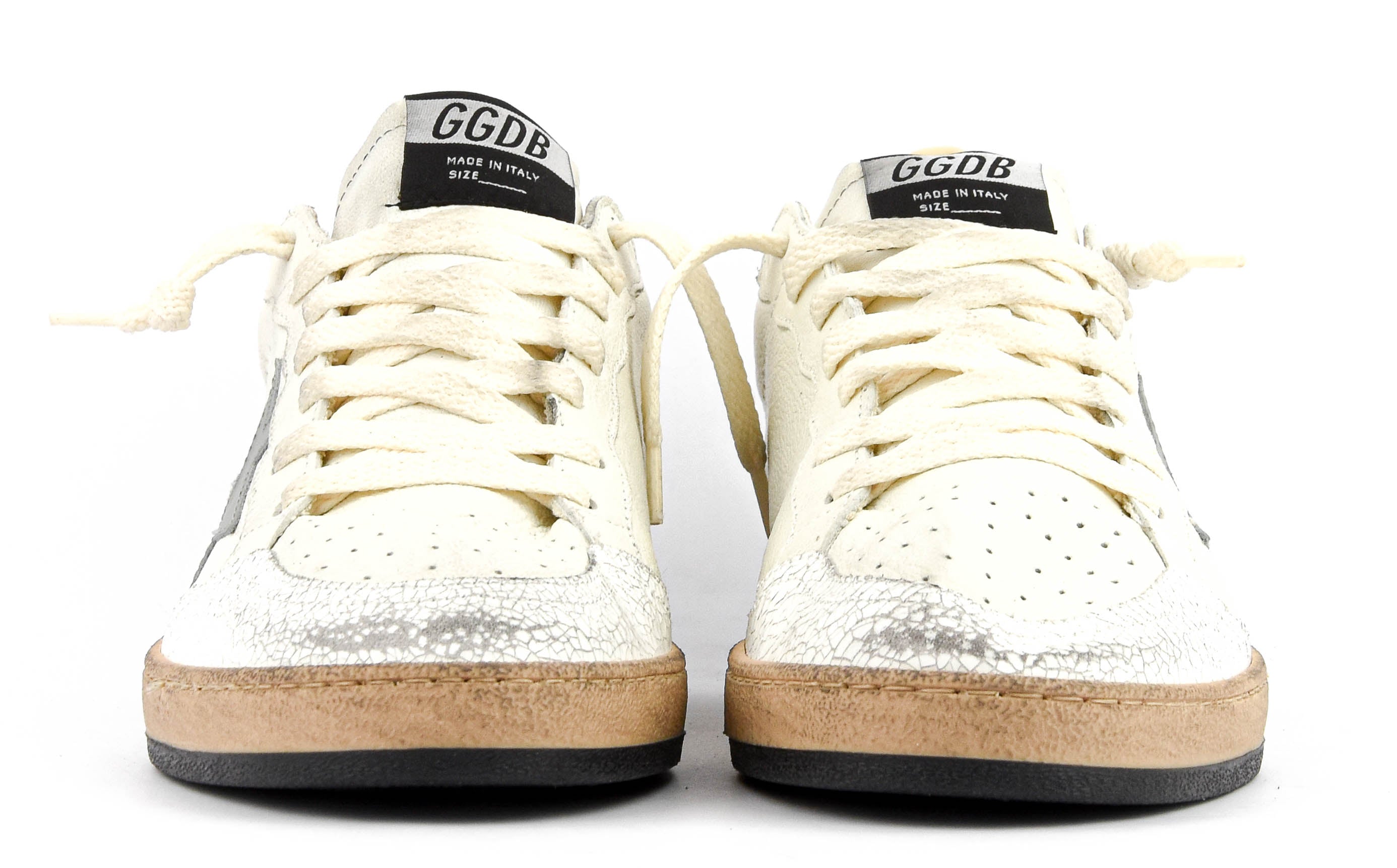 GOLDEN GOOSE BALLSTAR WHITE GREY RED