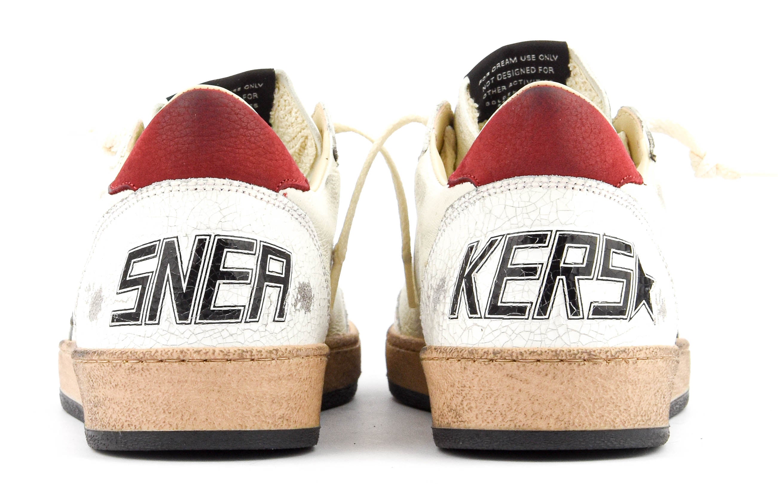 GOLDEN GOOSE BALLSTAR WHITE GREY RED