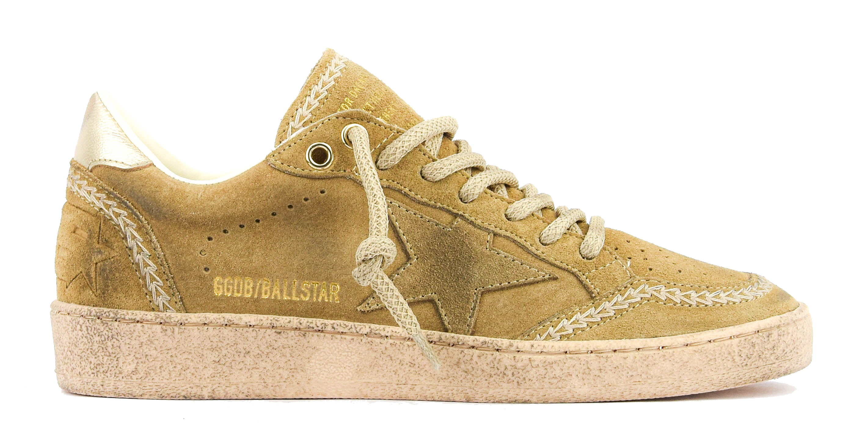 GOLDEN GOOSE BALLSTAR TOBACCO SUEDE