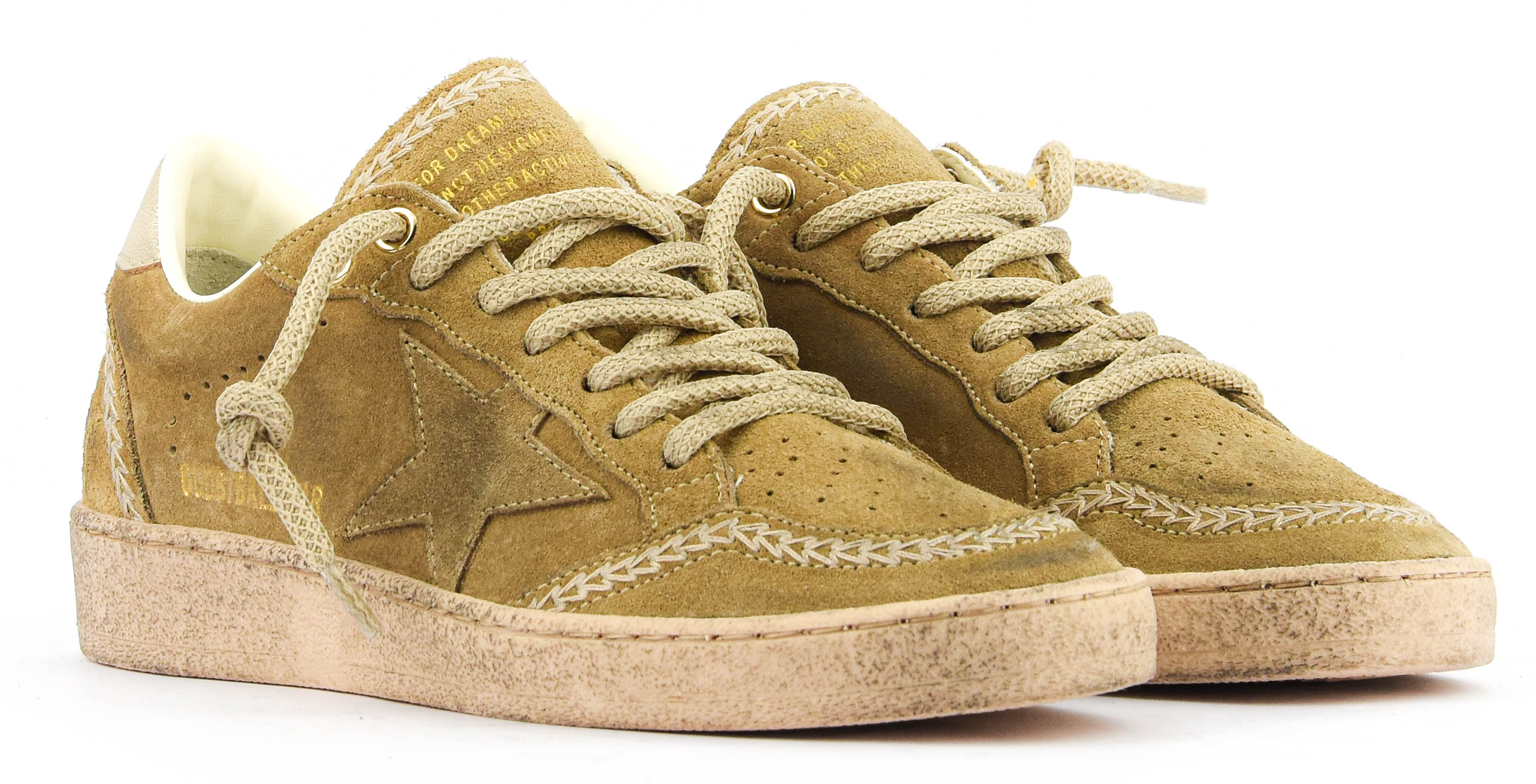 GOLDEN GOOSE BALLSTAR TOBACCO SUEDE