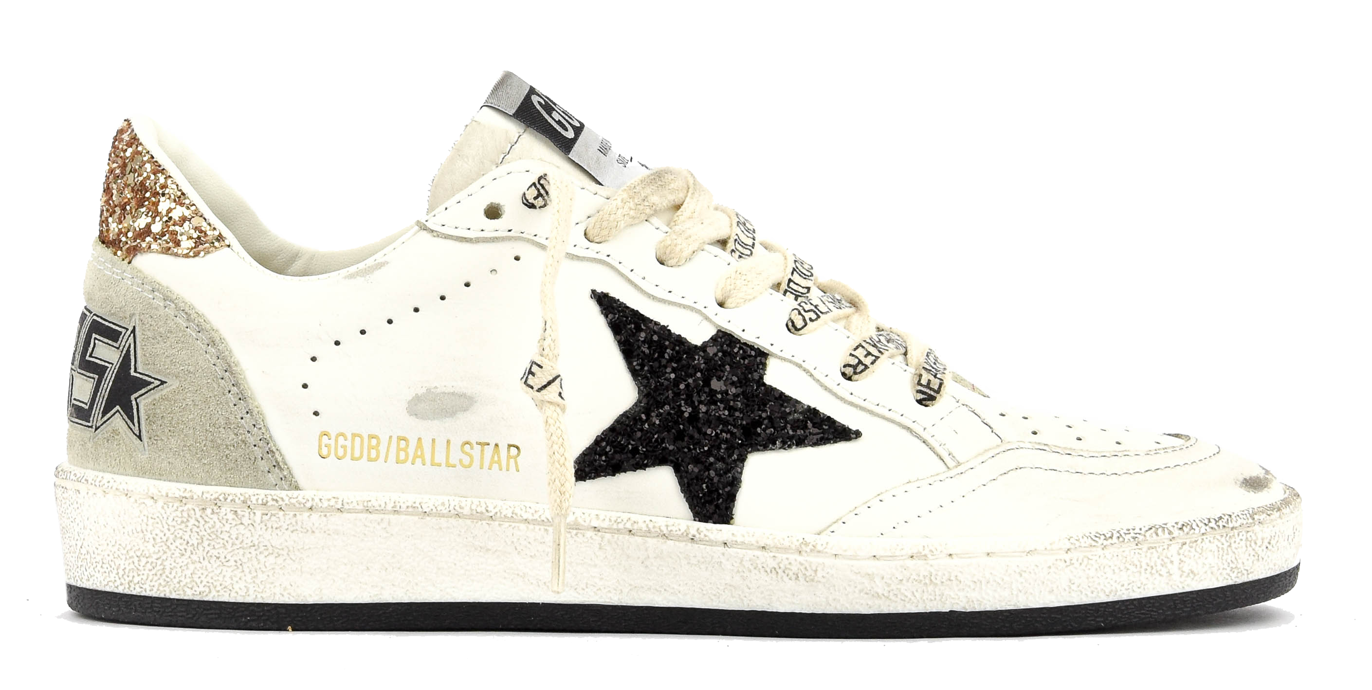 GOLDEN GOOSE BALLSTAR WHITE/BLACK/GOLD