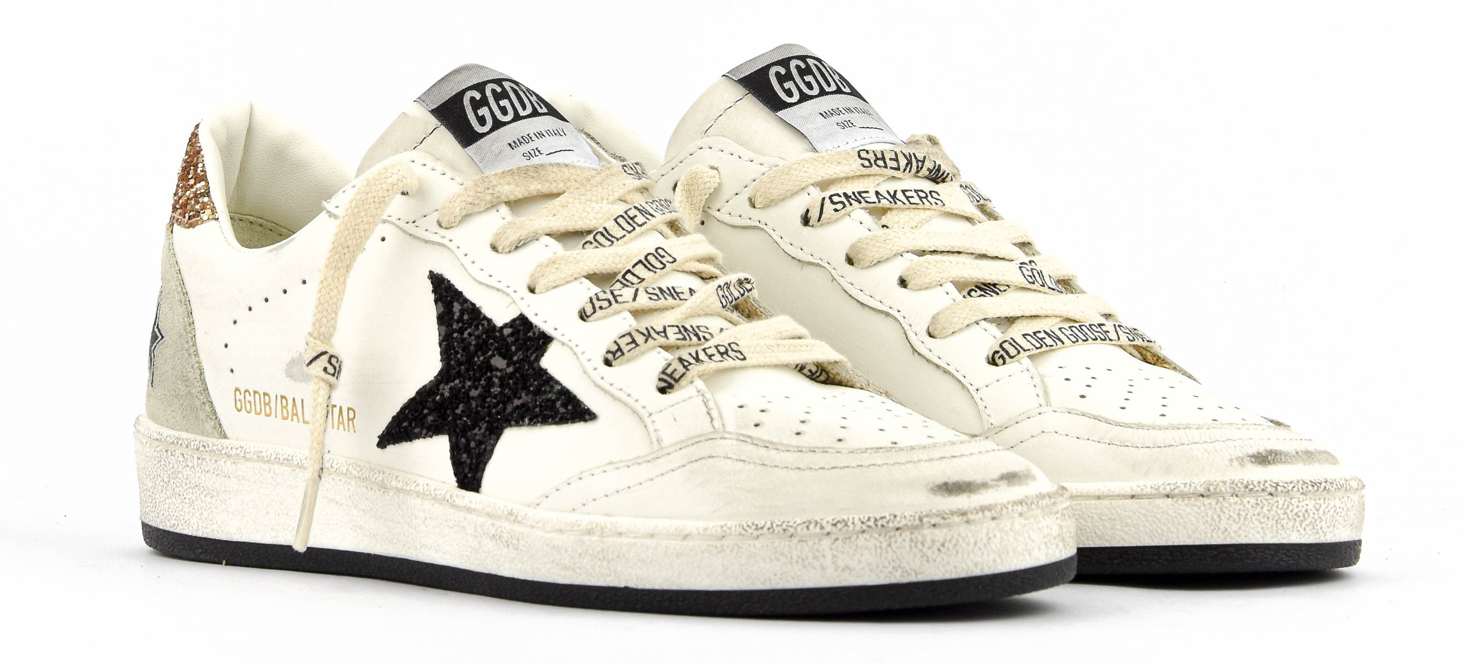 GOLDEN GOOSE BALLSTAR WHITE/BLACK/GOLD