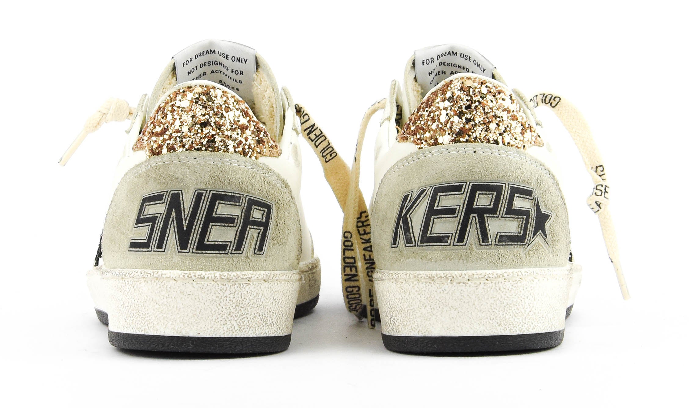 GOLDEN GOOSE BALLSTAR WHITE/BLACK/GOLD