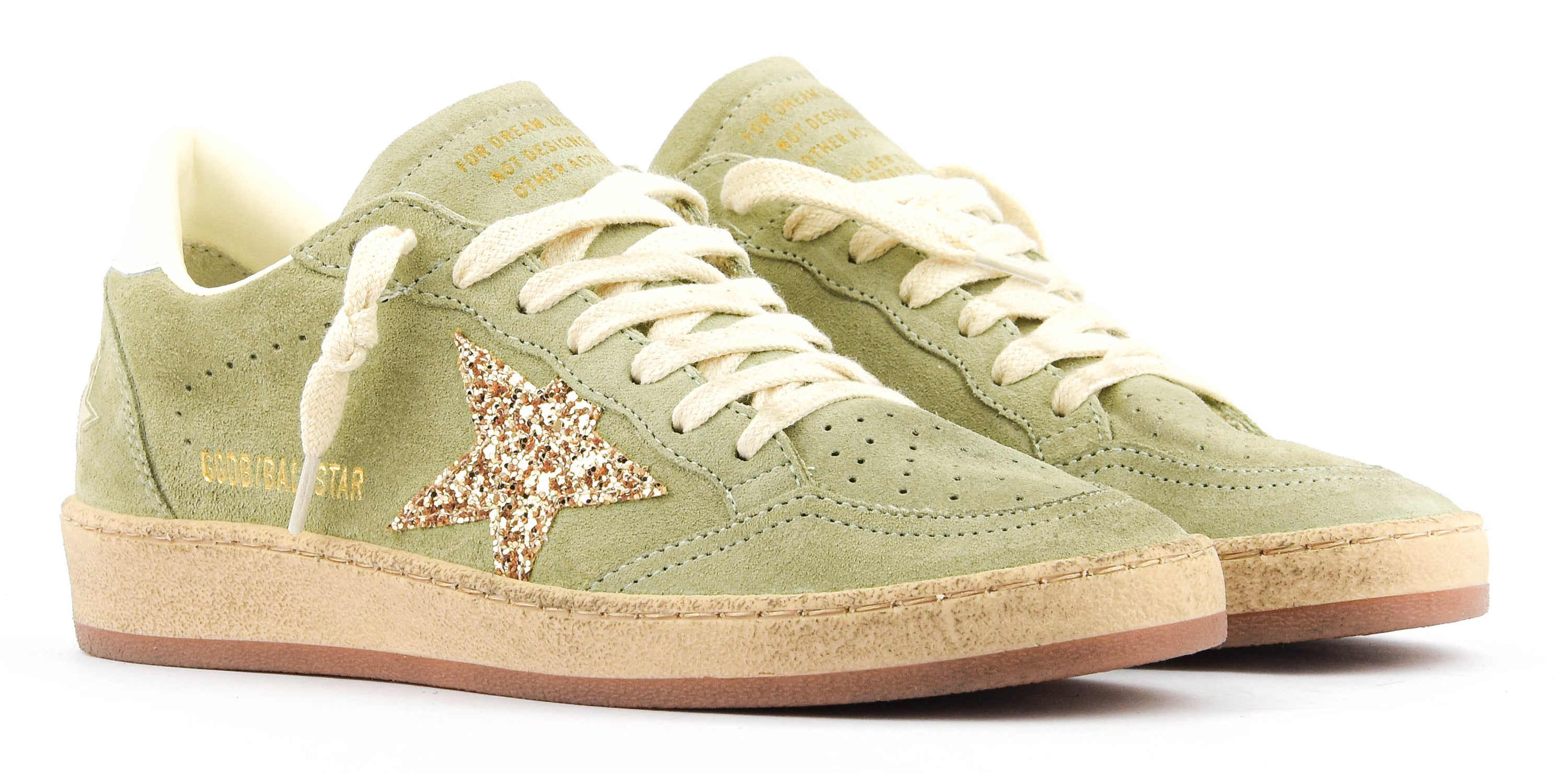 GOLDEN GOOSE BALLSTAR SAGE/GOLD