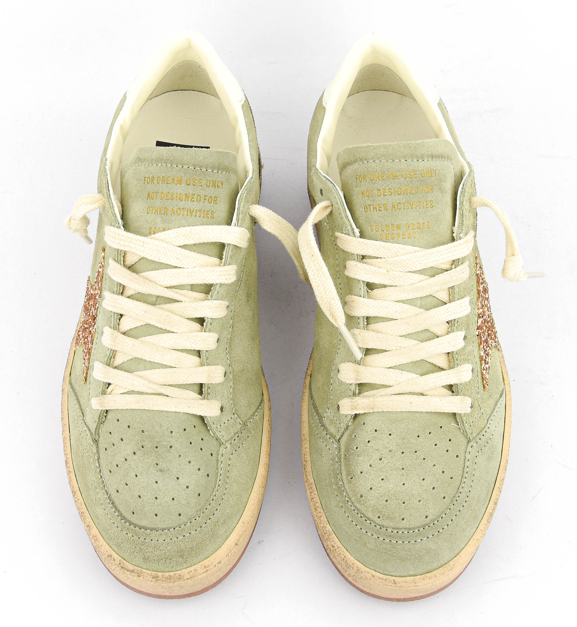 GOLDEN GOOSE BALLSTAR SAGE/GOLD