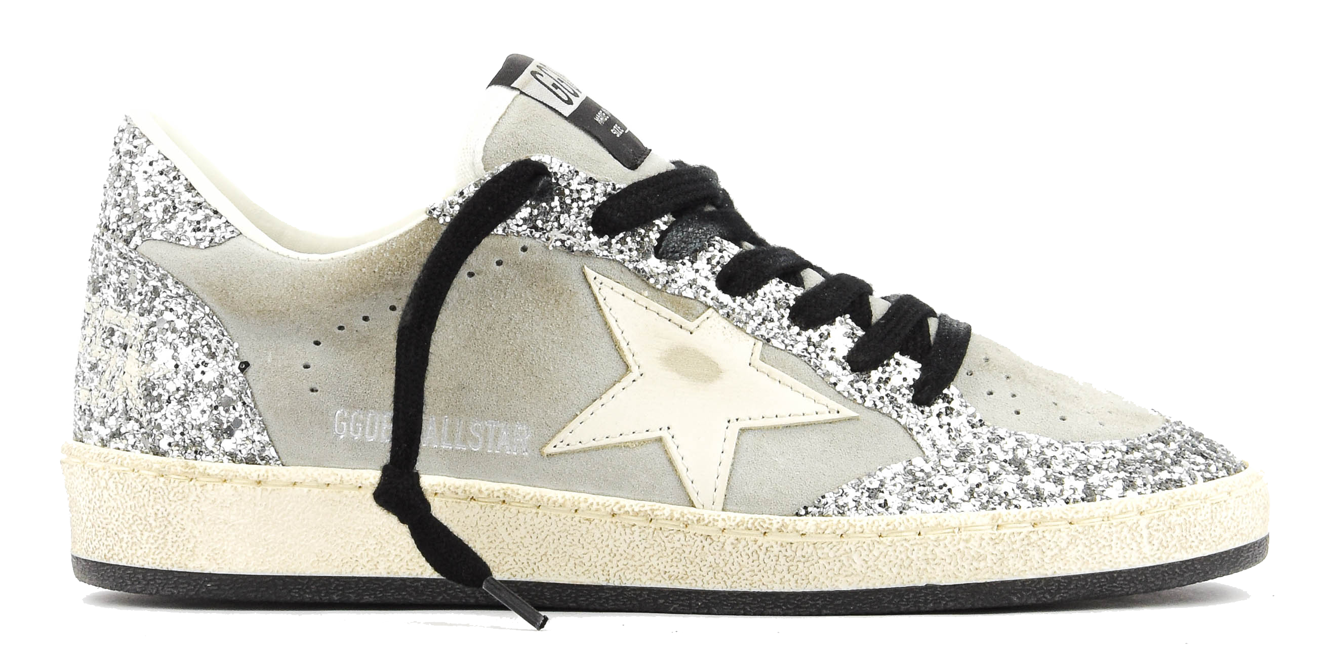GOLDEN GOOSE BALLSTAR GREY/SILVER