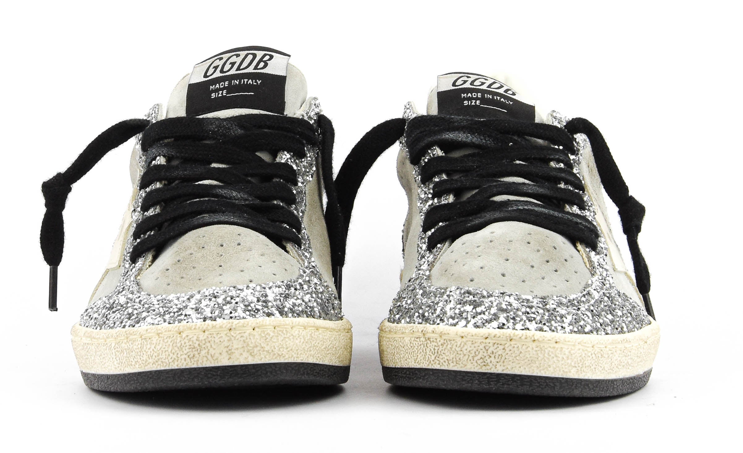 GOLDEN GOOSE BALLSTAR GREY/SILVER