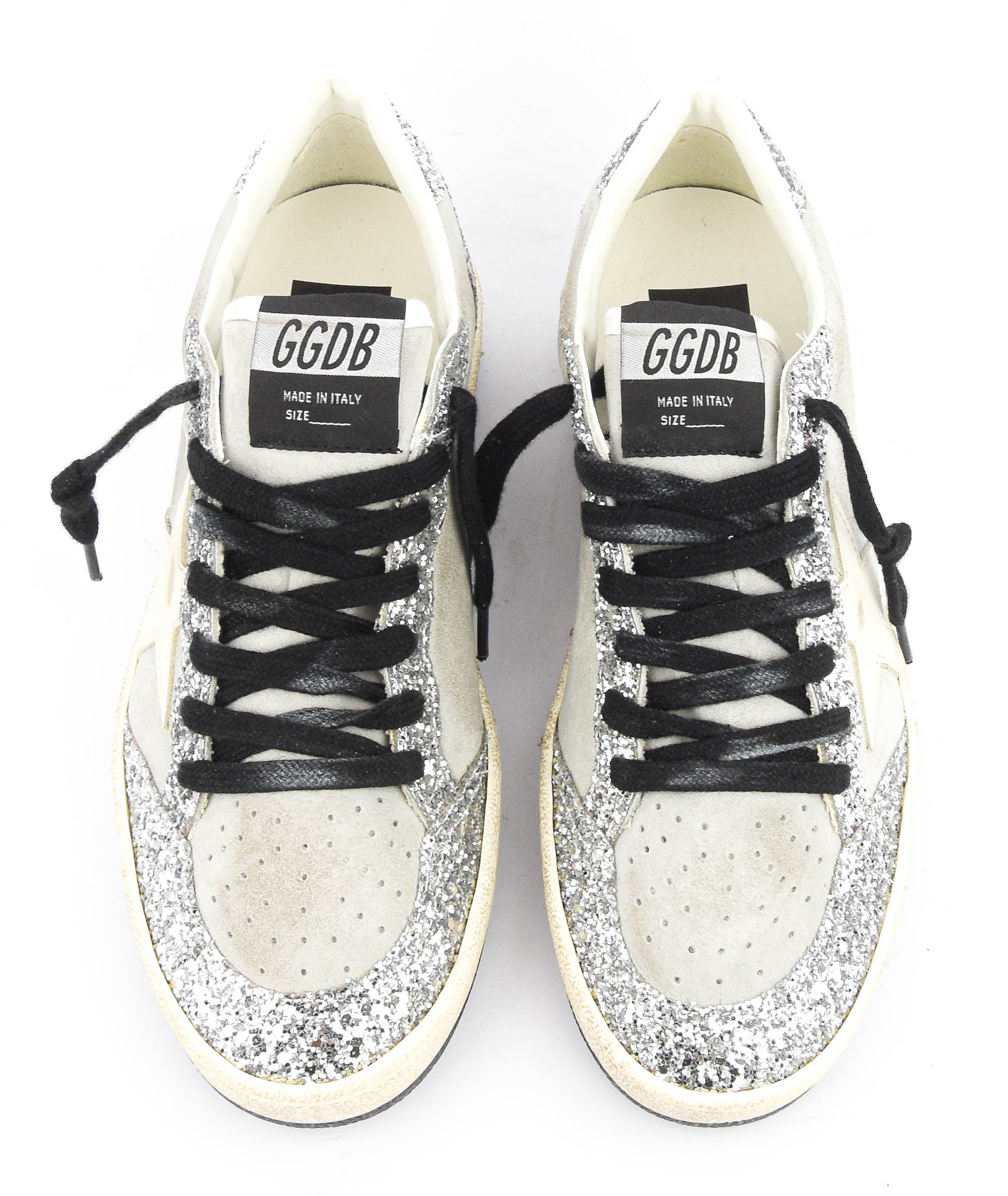 GOLDEN GOOSE BALLSTAR GREY/SILVER
