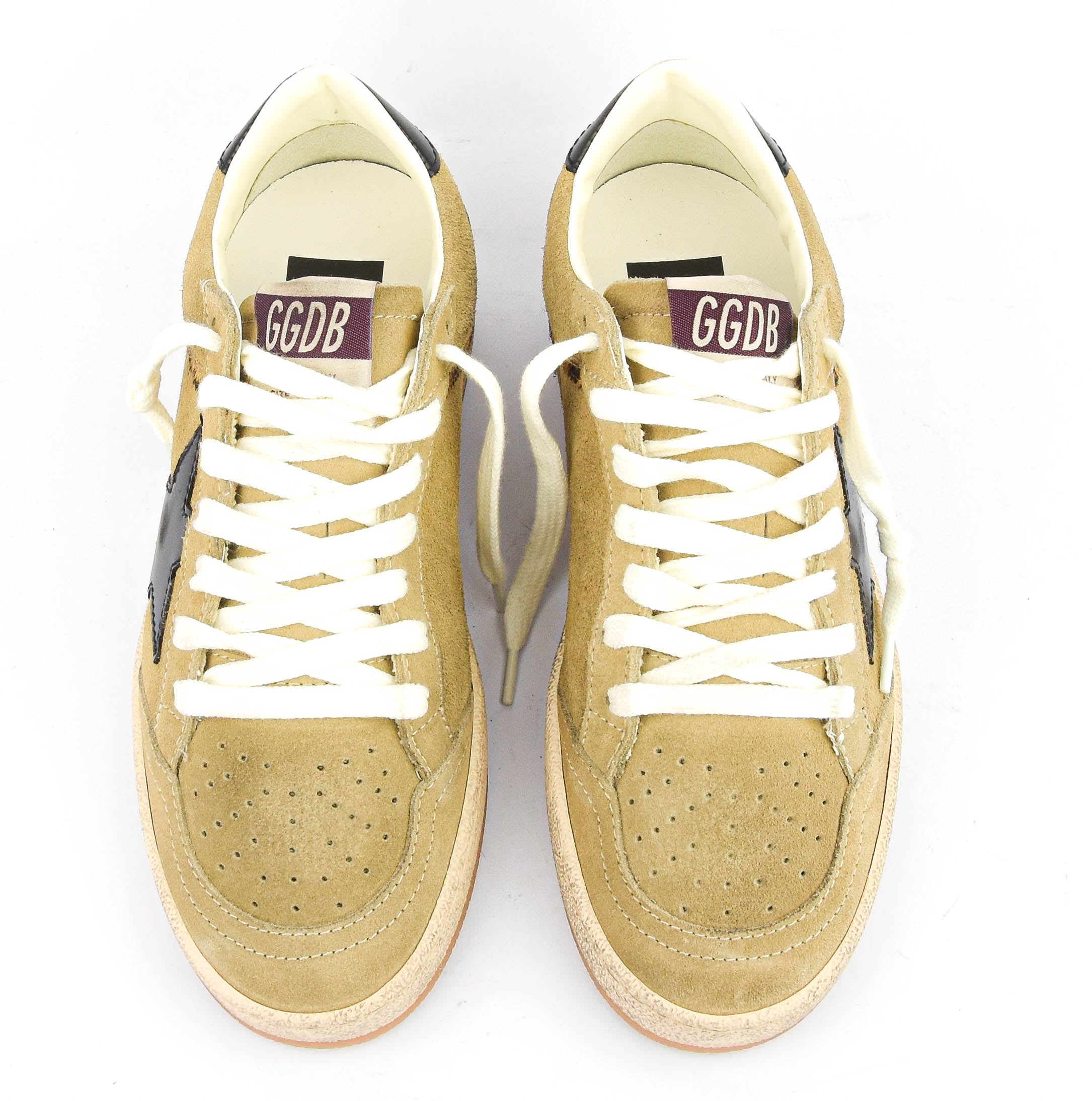 GOLDEN GOOSE BALLSTAR WARM BEIGE/BLACK