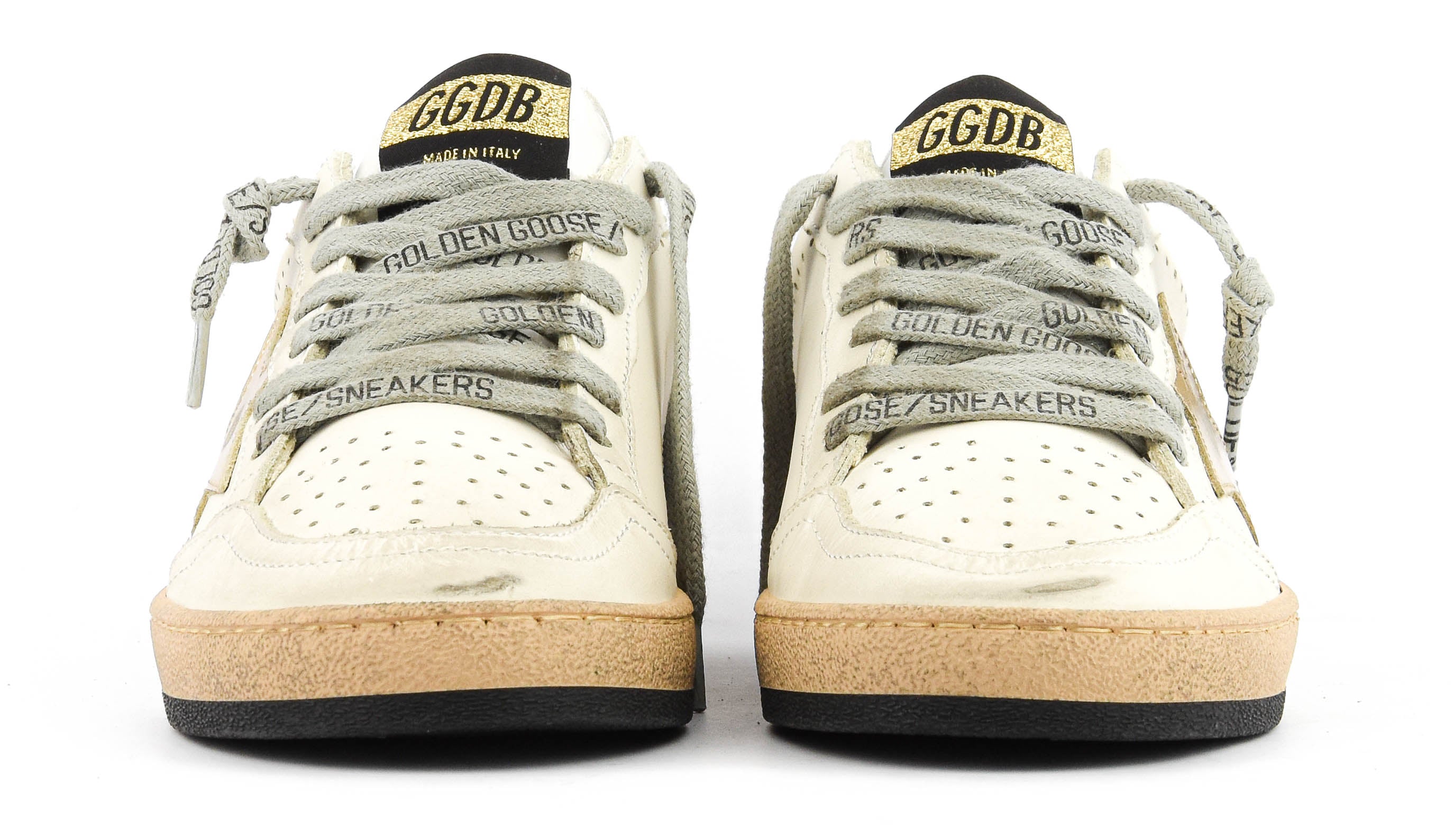 GOLDEN GOOSE BALLSTAR MILK/GOLD