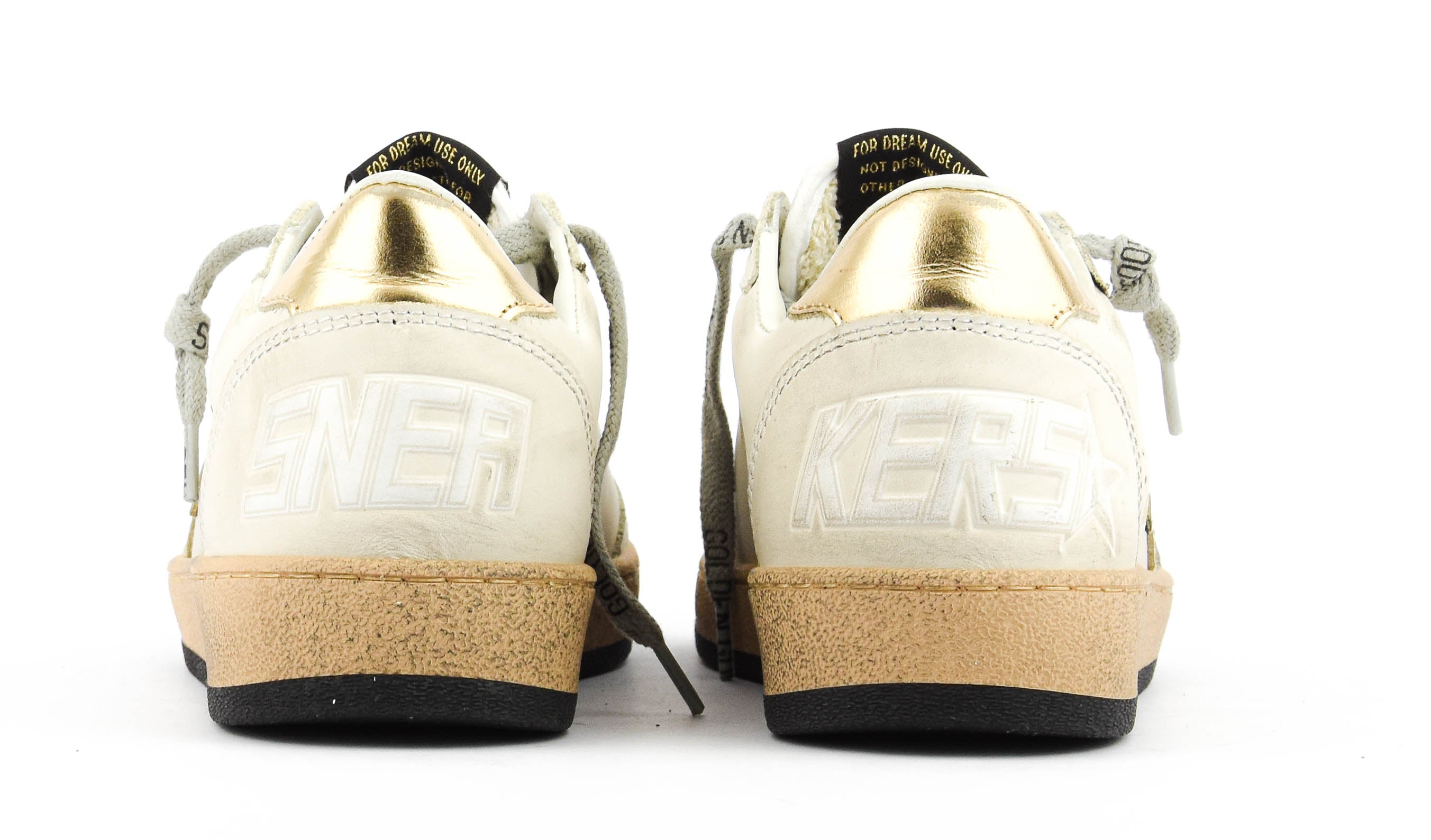 GOLDEN GOOSE BALLSTAR MILK/GOLD