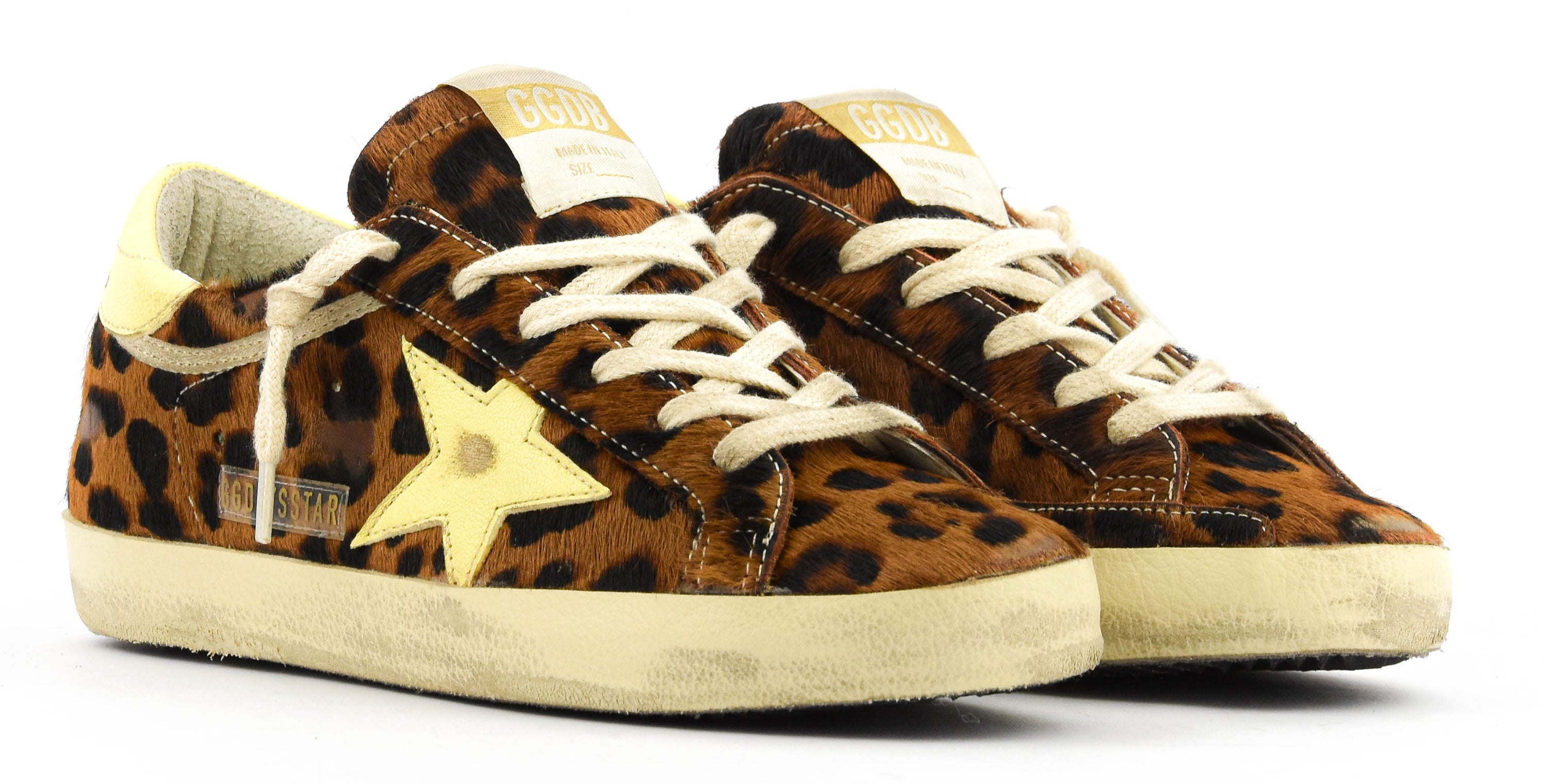 GOLDEN GOOSE SUPERSTAR LEOPARD/ PALE YELLOW