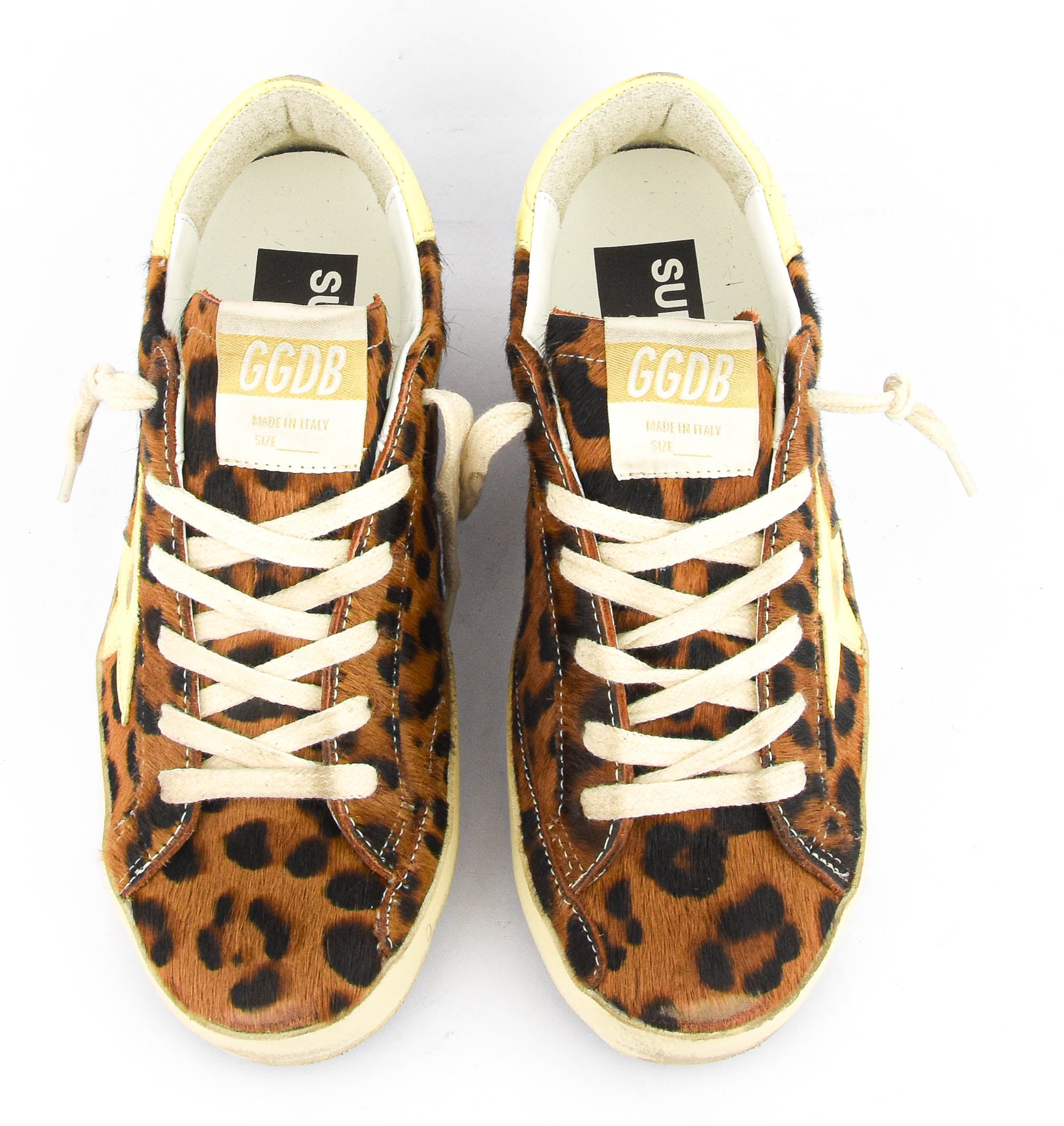 GOLDEN GOOSE SUPERSTAR LEOPARD/ PALE YELLOW