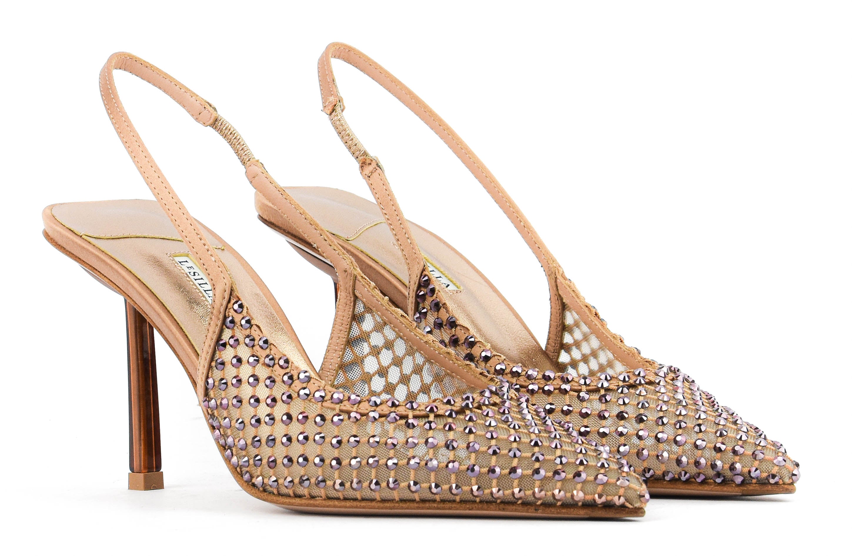 LE SILLA CHANEL GILDA PUMP STRASS NUDE