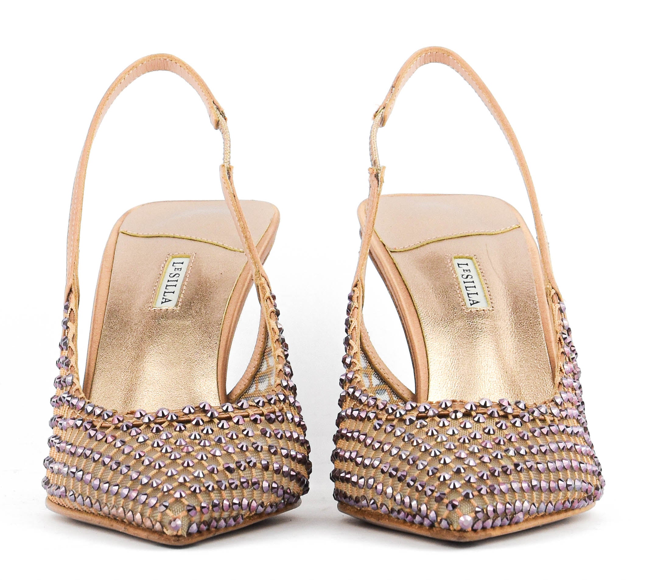 LE SILLA CHANEL GILDA PUMP STRASS NUDE