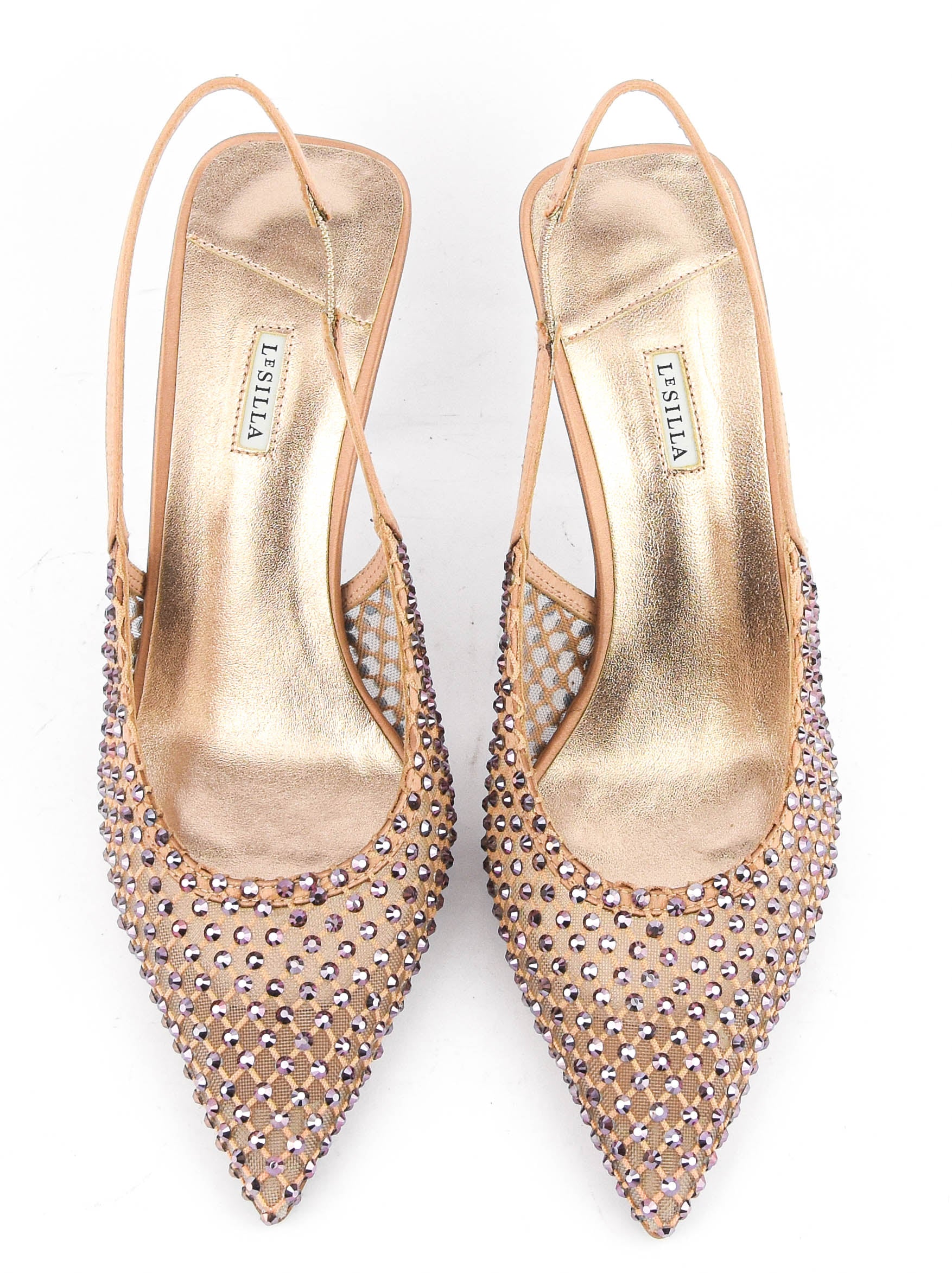 LE SILLA CHANEL GILDA PUMP STRASS NUDE